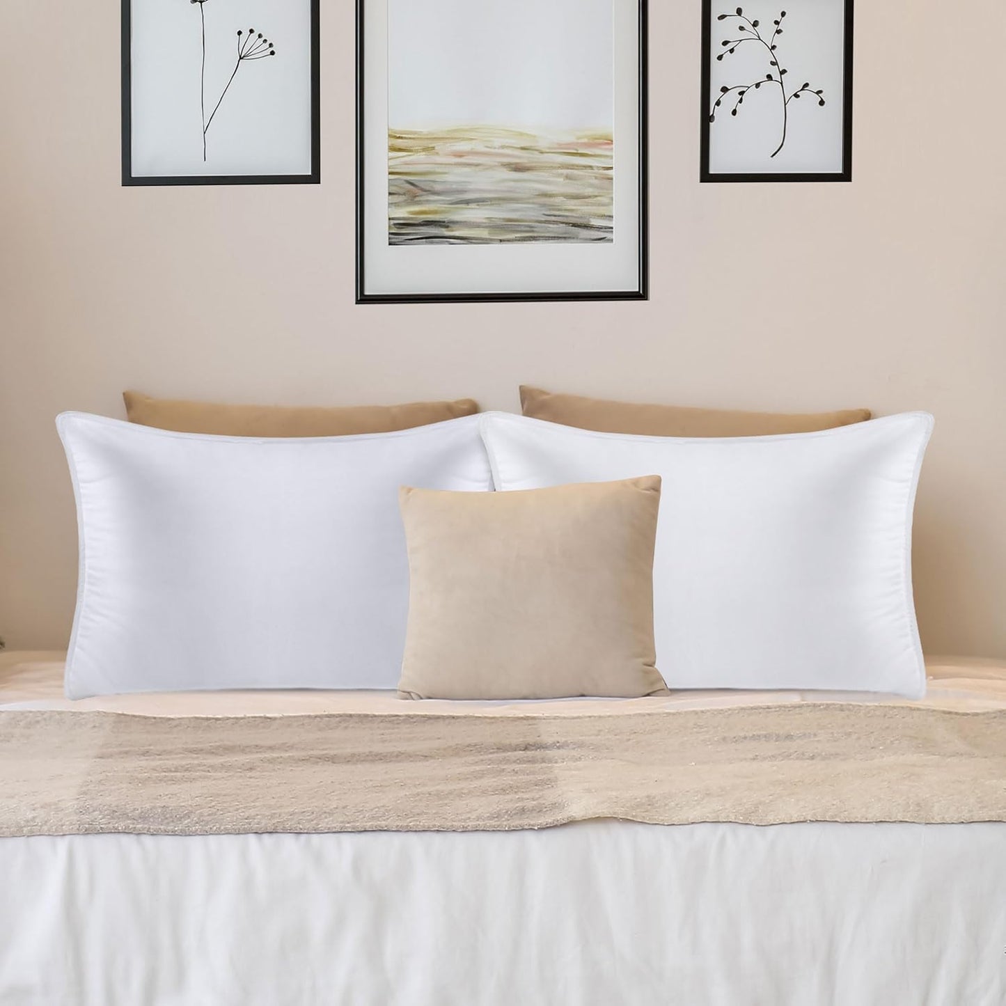 Utopia Bedding Bed Pillows for Sleeping (White), Queen Size Set of 4, Hotel Pillow, Cooling Pillows for Side, Back or Stomach Sleepers