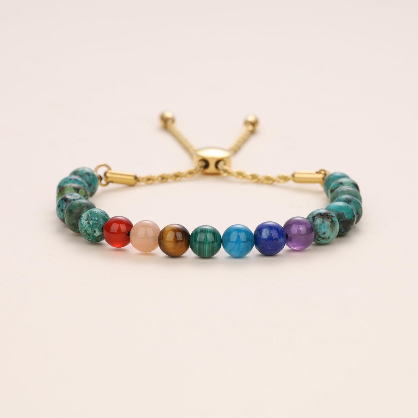 COAI Women's 7 Chakra Bracelet, African Turquoise Beaded Bracelet for Women
