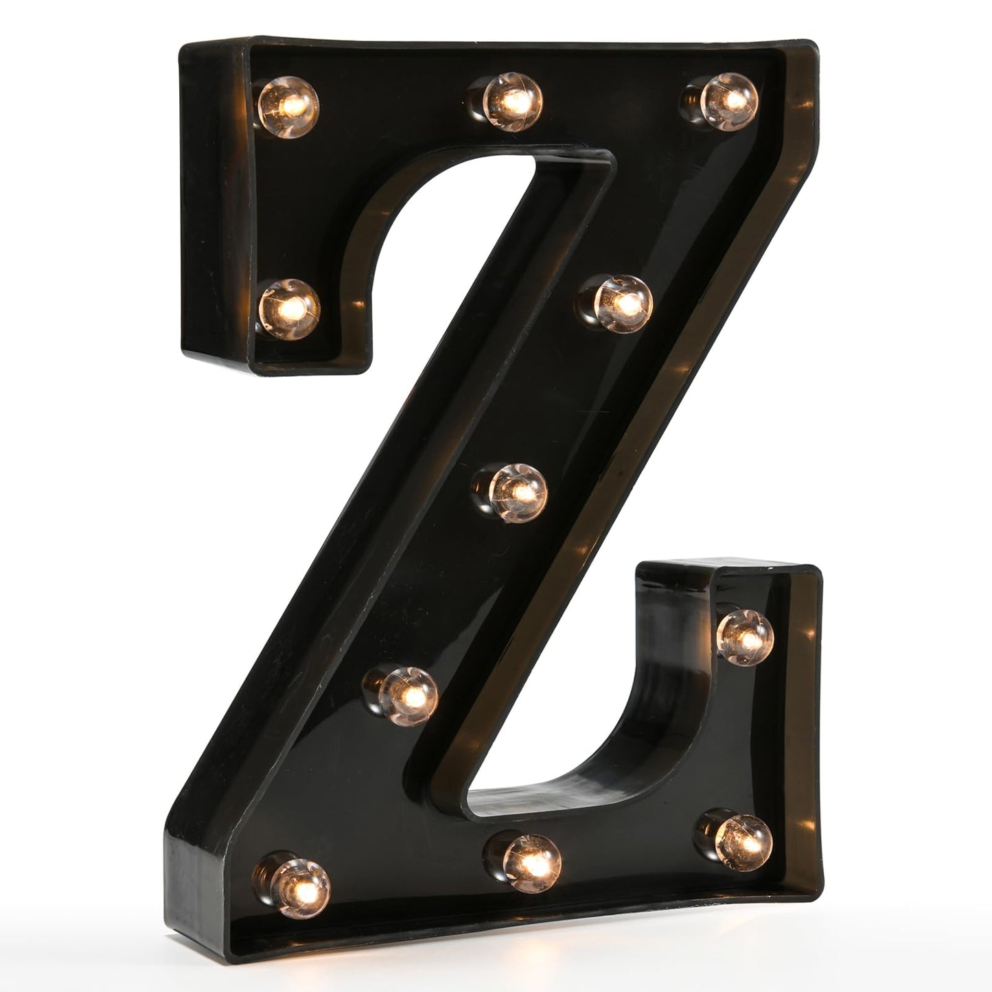 OYCBUZO Light Up Black Alphabet Marquee Letters Sign LED Marquee Number Lights Sign for Night Light Home Bar Christmas Lamp Birthday Party Wedding Decoration Z