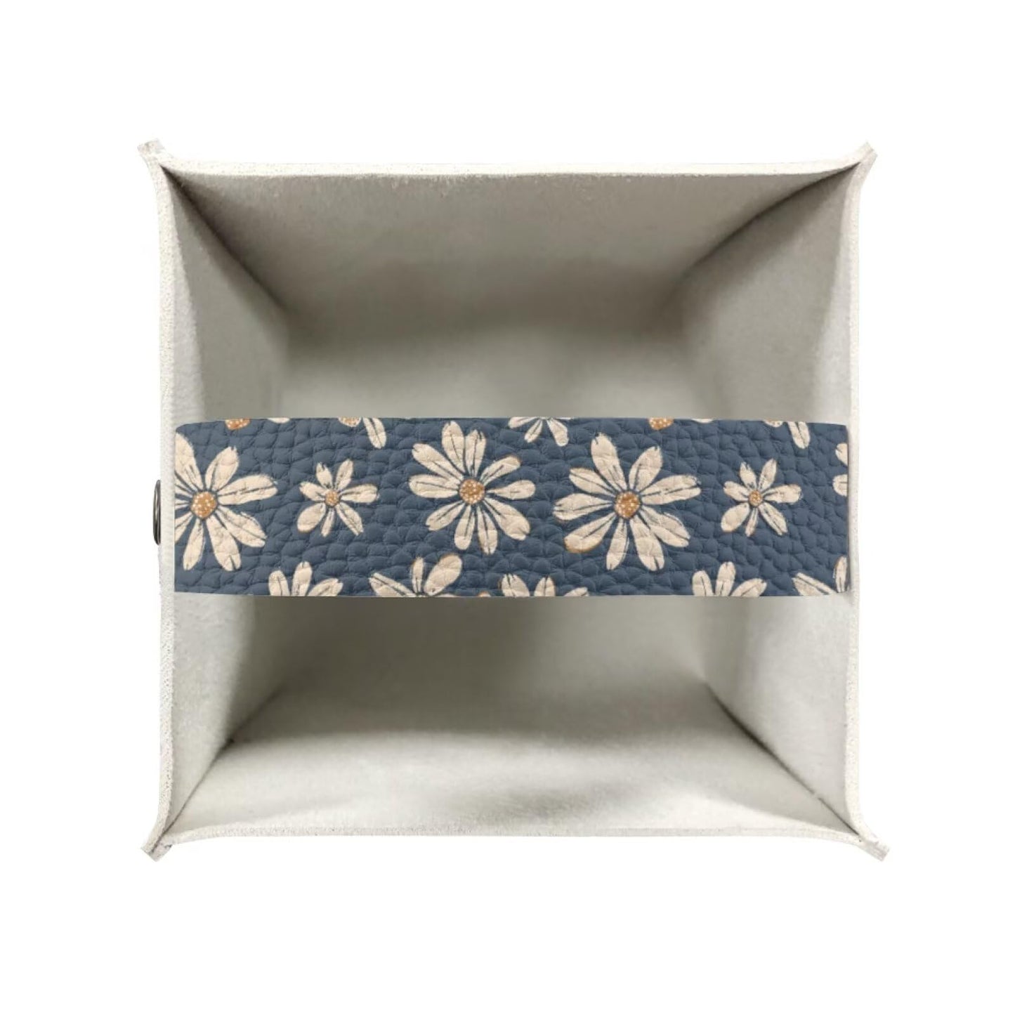 Jnoscergon Decorative Tissue Box Cover Daisy Printed Tissue Box Holder Waterproof Stain-Resistant Furniture Decor