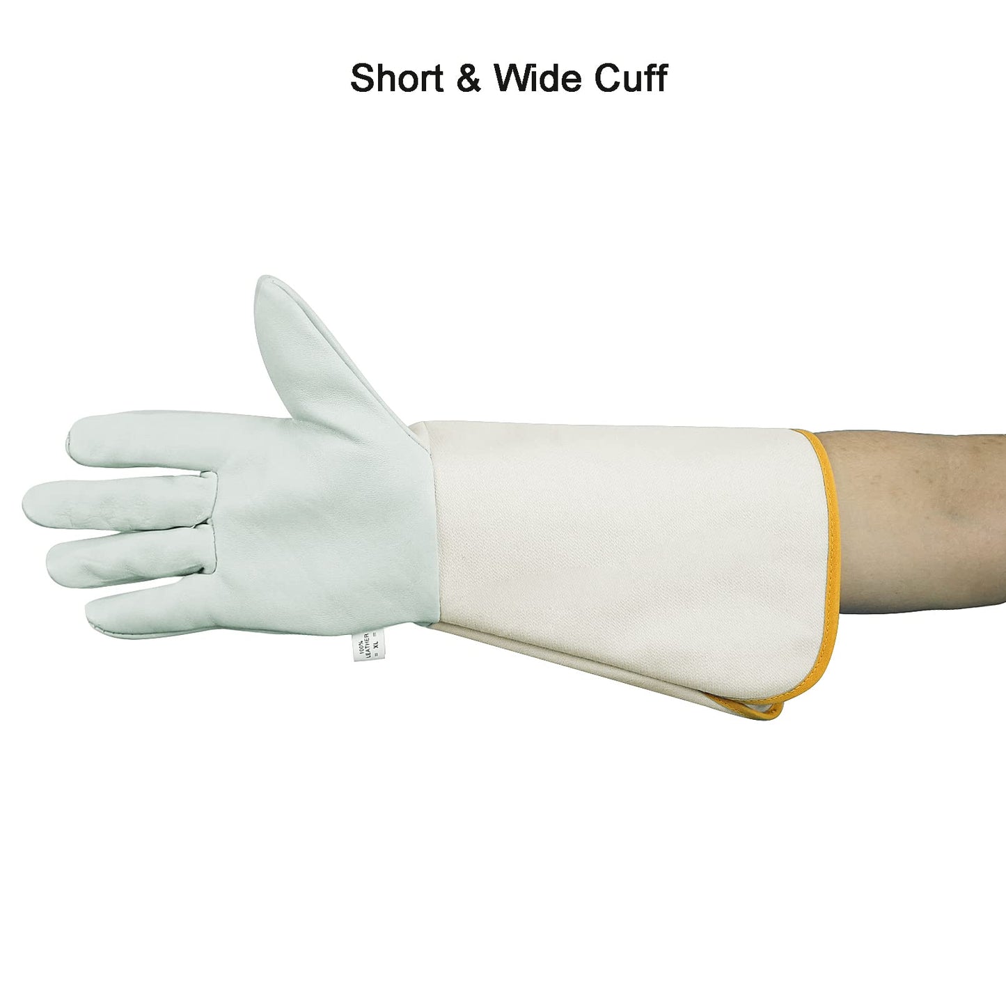 Luwint Leather Long Garden Gloves, Thorn Proof Rose Pruning Elbow Length Gardening Gloves for Men and Women, 1 Pair (XL)