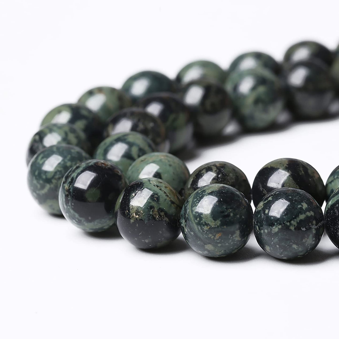 10mm 38pcs Natural Kambaba Jasper Beads Round Loose Energy Healing Stone Beads for Jewelry Making DIY Bracelet 15 Inch