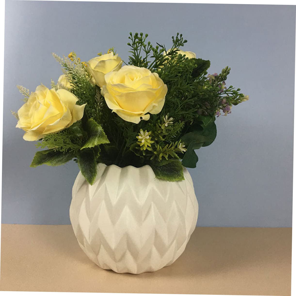 ABOOFAN Decorative Vase Ceramic Plant Pots Floral Design Garden Decorations for Home Office