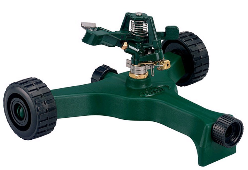 Orbit 58148 Lawn and Garden 1/2-Inch Zinc Impact Sprinkler with Metal Wheel Base