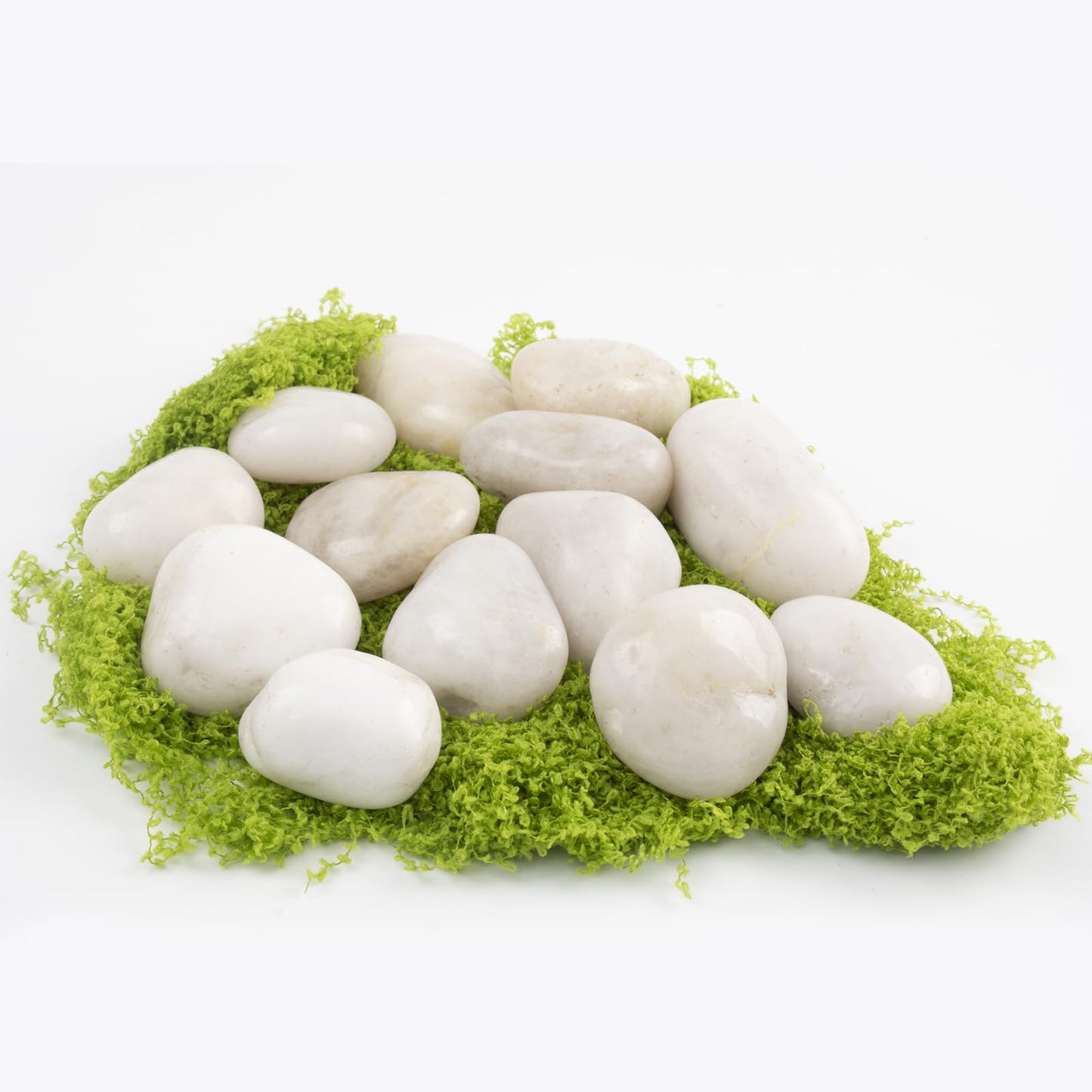 LOOIOOJ 10lbs River Rocks - 1-2 Inch Natural White Decorative Rocks for Potted Plants, River Rocks for Aquariums, and Landscaping (Weight : 10 LB, White)