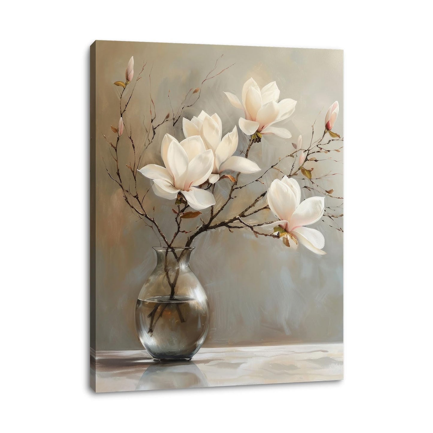 daktenn Floral Canvas Wall Art Bathroom Wall Art Pictures Wall Decor Home Decor Wall Decor for Bedroom Livingroom 12x16 Inches