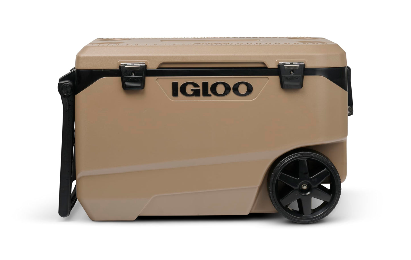 Igloo Maxcold 90 QT Cooler Canyon Brown, Insulated Cooler Chest with Soft Ride Wheels, Leak-Proof Outdoor Hard Cooler, 5-Day Ice Retention, 134 Can Capacity