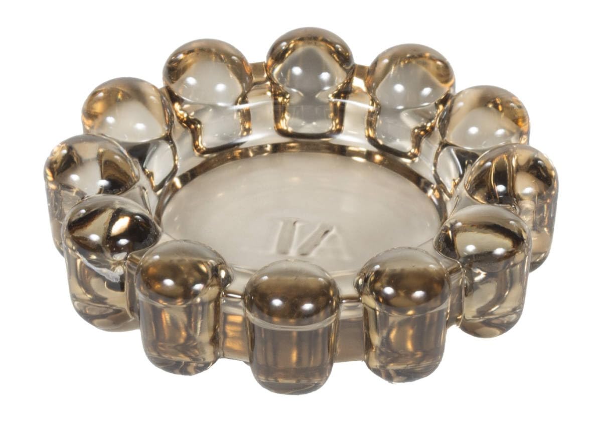 Alice Lane Original Bubble Candle Dish – Chic Smoky Glass Candle Dish for Home Decor – Decorative Modern Candle Holder for Small Candles & Diffusers
