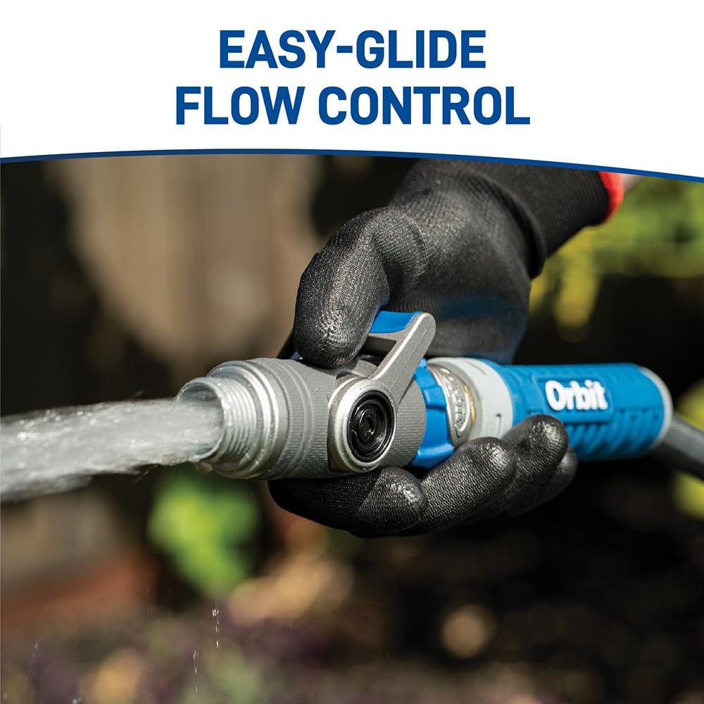 Orbit Heavy-Duty Shut-Off Hose Connector – Zinc Core, Easy-Grip Lever, High-Flow Control 28296