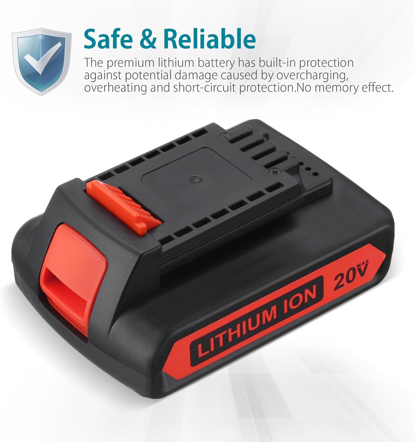 ORHFS LBXR20 20V 4.0Ah Replacement for Black and Decker 20V Lithium Battery Max LB20 LBX20 LBXR20-OPE LBXR2020-OPE LBXR20B-2 LST220 LST300 20-Volt Max Tools Cordless Power Tool