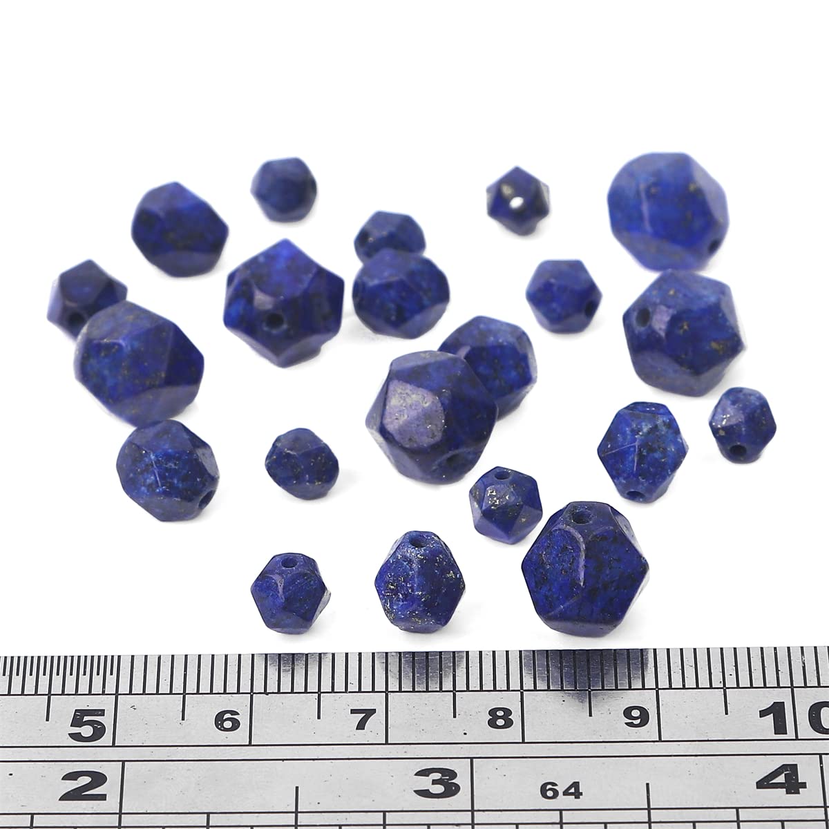 BEADIA Faceted Natural Lapis Lazuli Stone Round Beads 6mm 36cm/Strand for Jewelry Making