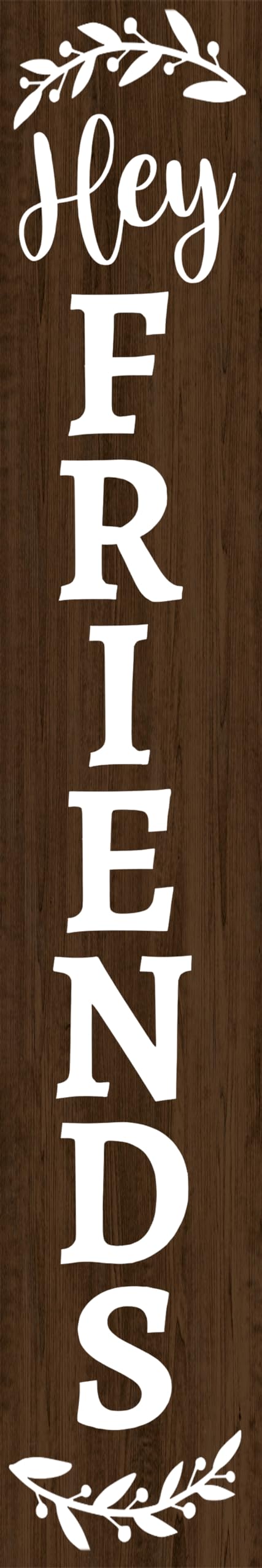Houseuse (48inx8in Hey Friends Front Porch Sign Xmas Door Sign Merry Hanging Signs Christmas Decoration Farmhouse Outdoor Yard Housewarming Gifts