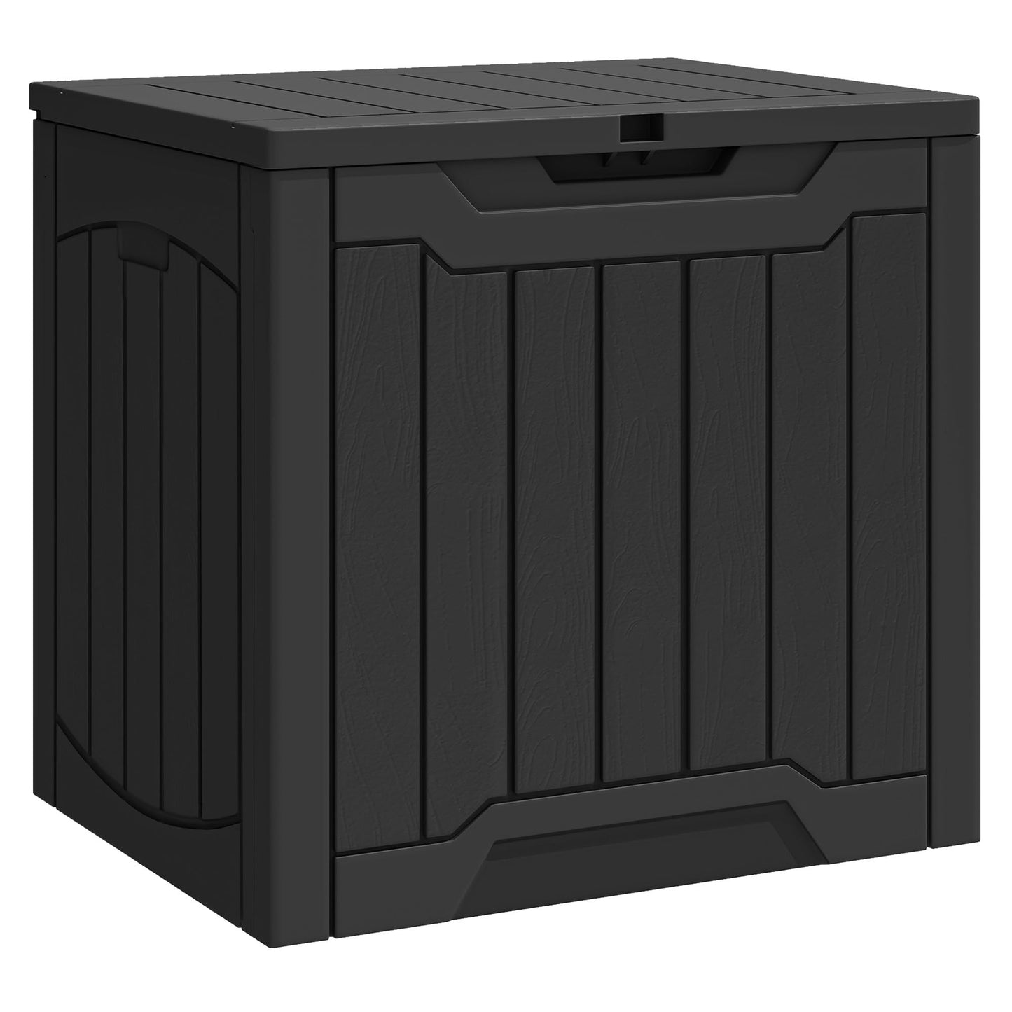 YITAHOME Outdoor Resin Storage Box 31 Gal, Water-resistant Patio Deck Box Outdoor Storage Box for Pillows, Garden Equipment, Securely Lockable, Black
