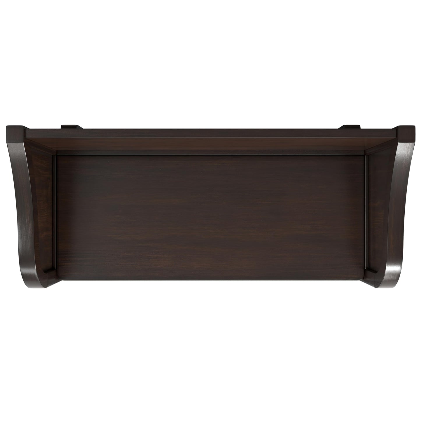 SIMPLIHOME Connaught SOLID WOOD 42 inch Wide Traditional Entryway Storage Bench with Shelf in Chestnut Brown for the Living Room, Entryway and Family Room