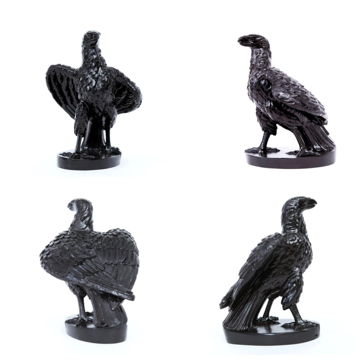 EASCHEER Eagle Statue 5.11" Gothic Black Bird Decor Eagle Figurine Falcon Statue Collectible Figurine…