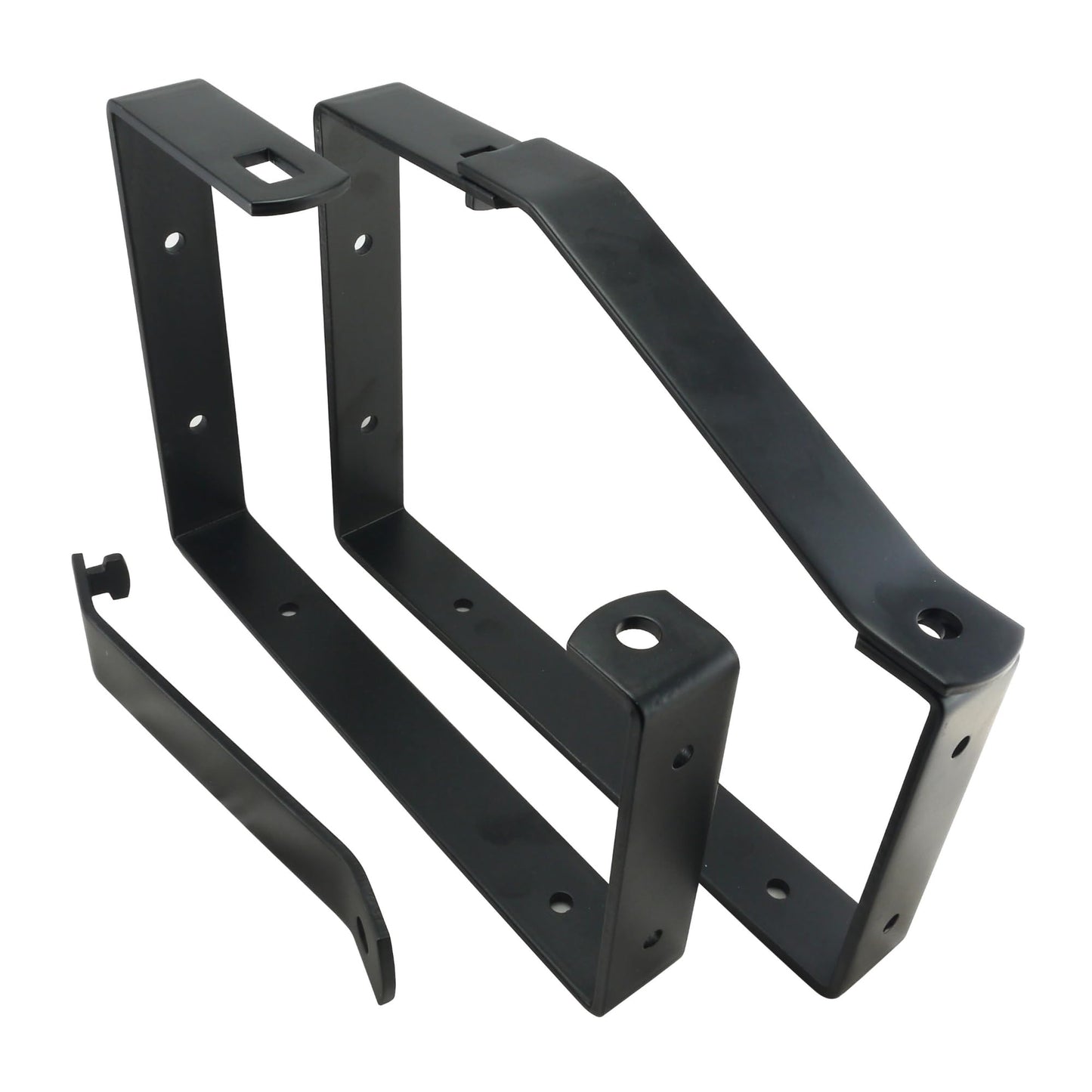 Keypak ST0555B 2 Pack Universal Lockable Wall Ladder Rack Brackets Secure Storage, Black, 170 x 235 x 30 mm