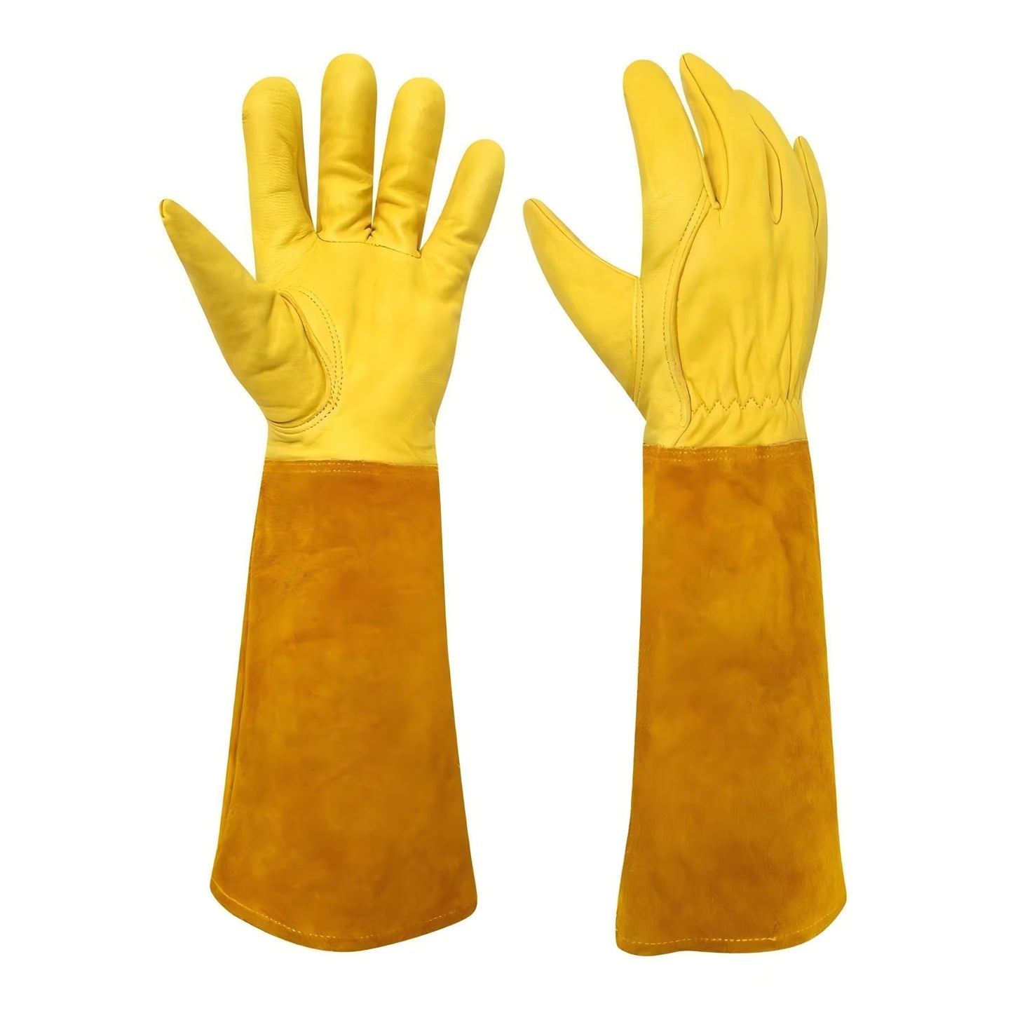 luvaswel Thorn Proof Gardening Gloves, 100% Cowhide Comfortable Breathable for Rose Pruning, Cactus Handling and Gardening