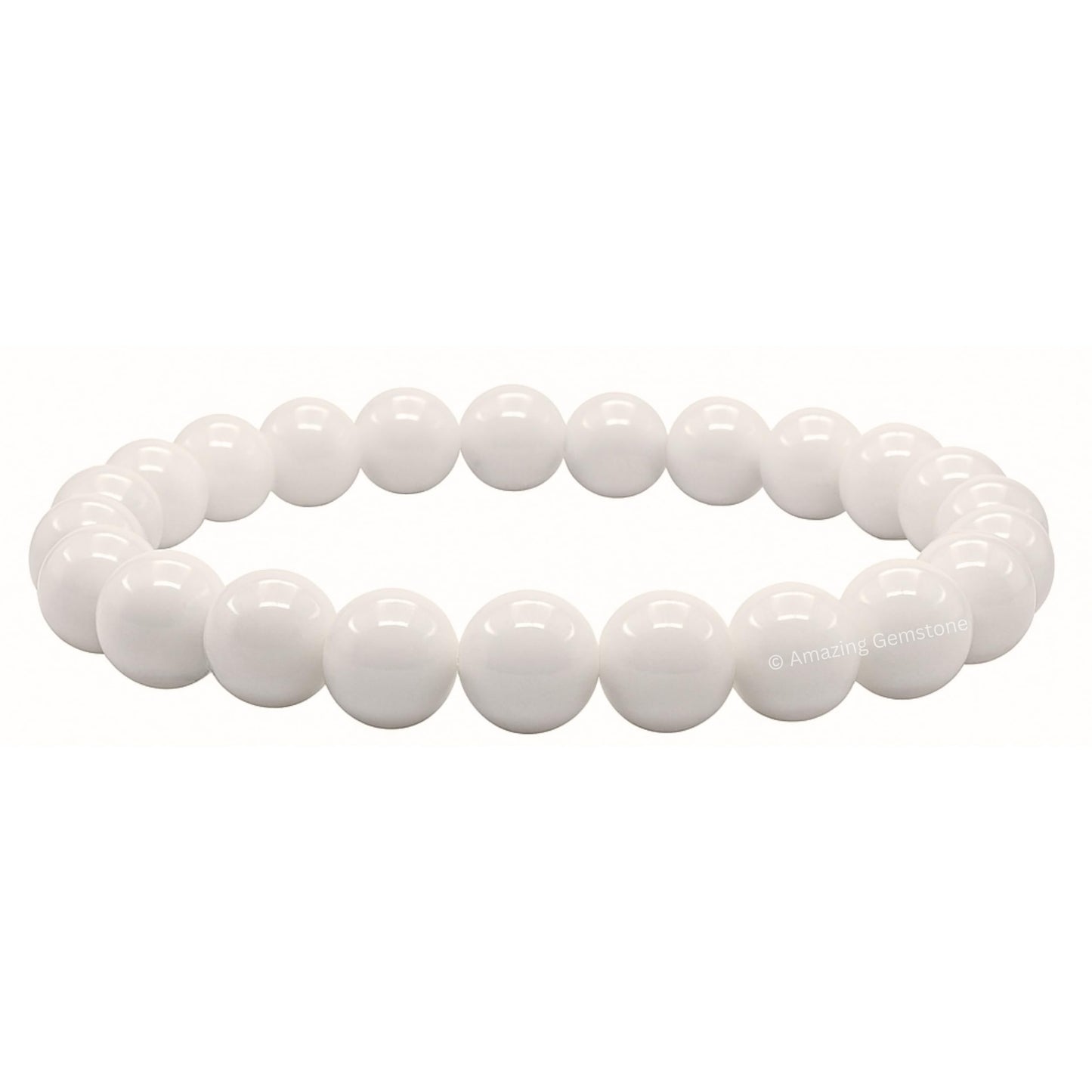 Amazing Gemstone Crystal Bracelet for Women Men's Gifts - Protection Healing Crystal Bracelet - 8mm Gemstone Beaded Stretchable Bracelet Pulseras Para Hombres Mujer Stocking Stuffers Mothers Day Gift (Mother of Pearl)
