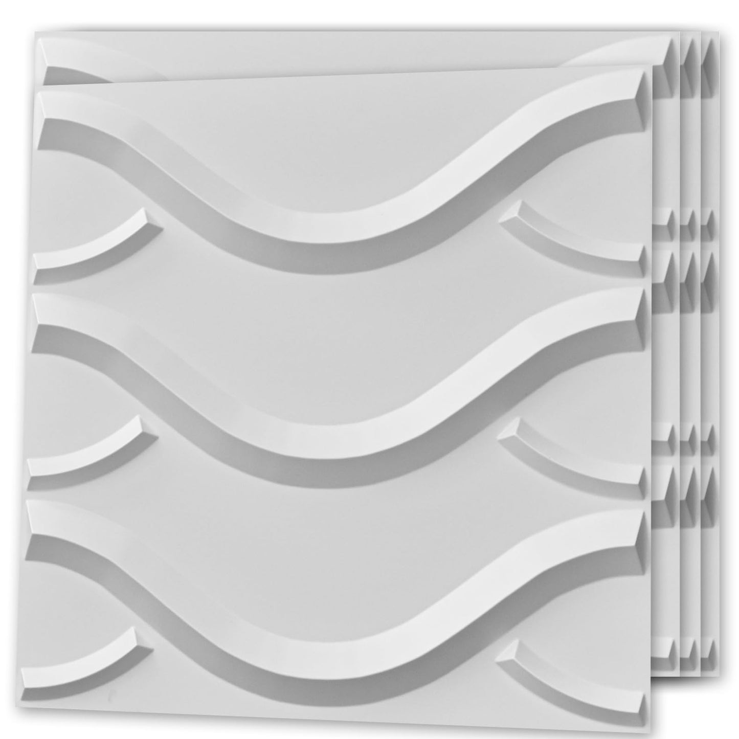 Art3d Decorative 3D Wall Panel, 32 Sq.FT PVC Interior Wall Decor for Living Room, Bedroom, Lobby, Office, Shopping Mall, White