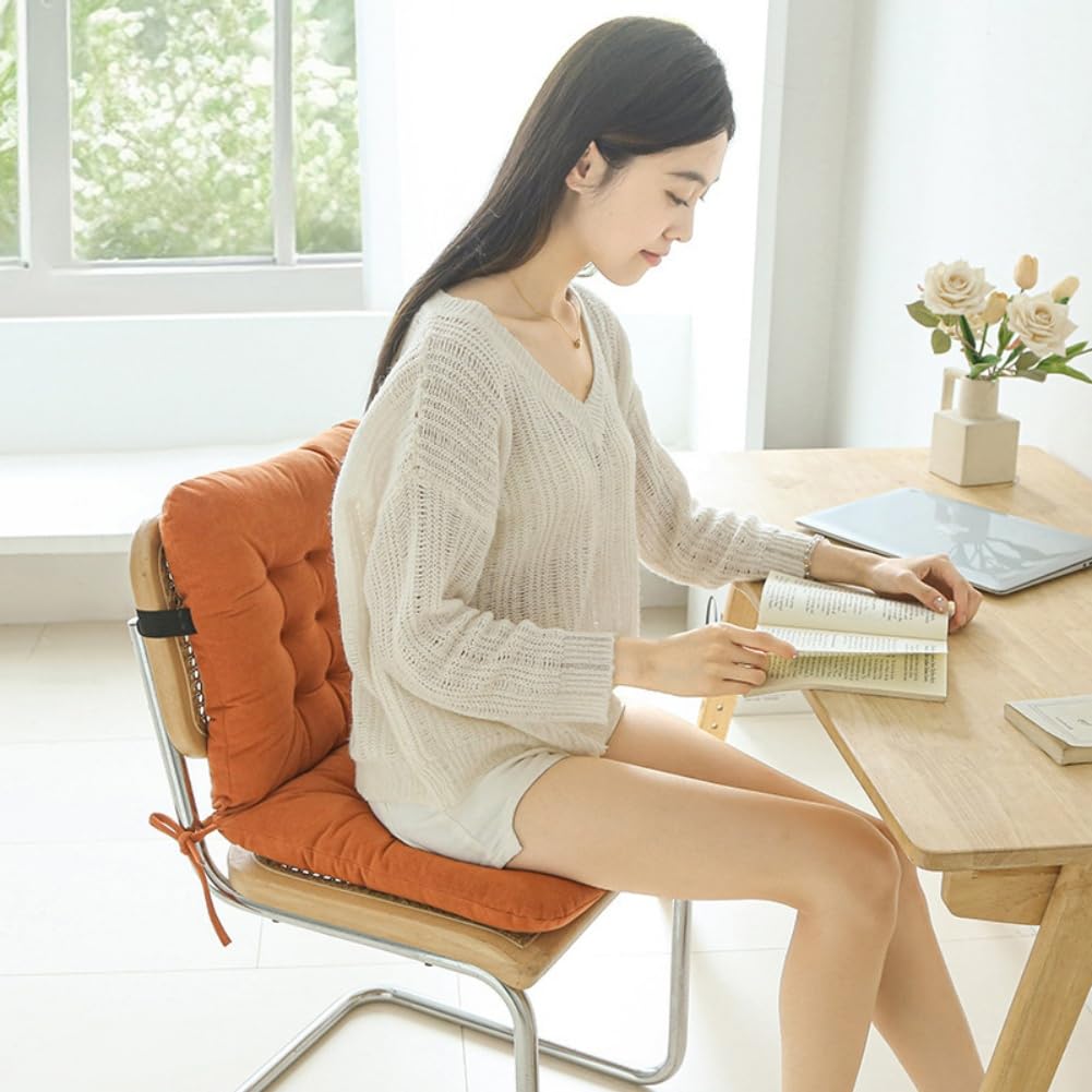 Yuthsona Desk Chair Cushion with Ties Office Seat Cushion Non-Slip Comfort Dorm Pad for Dorm, Desk, Dining Chair, Floor Sitting