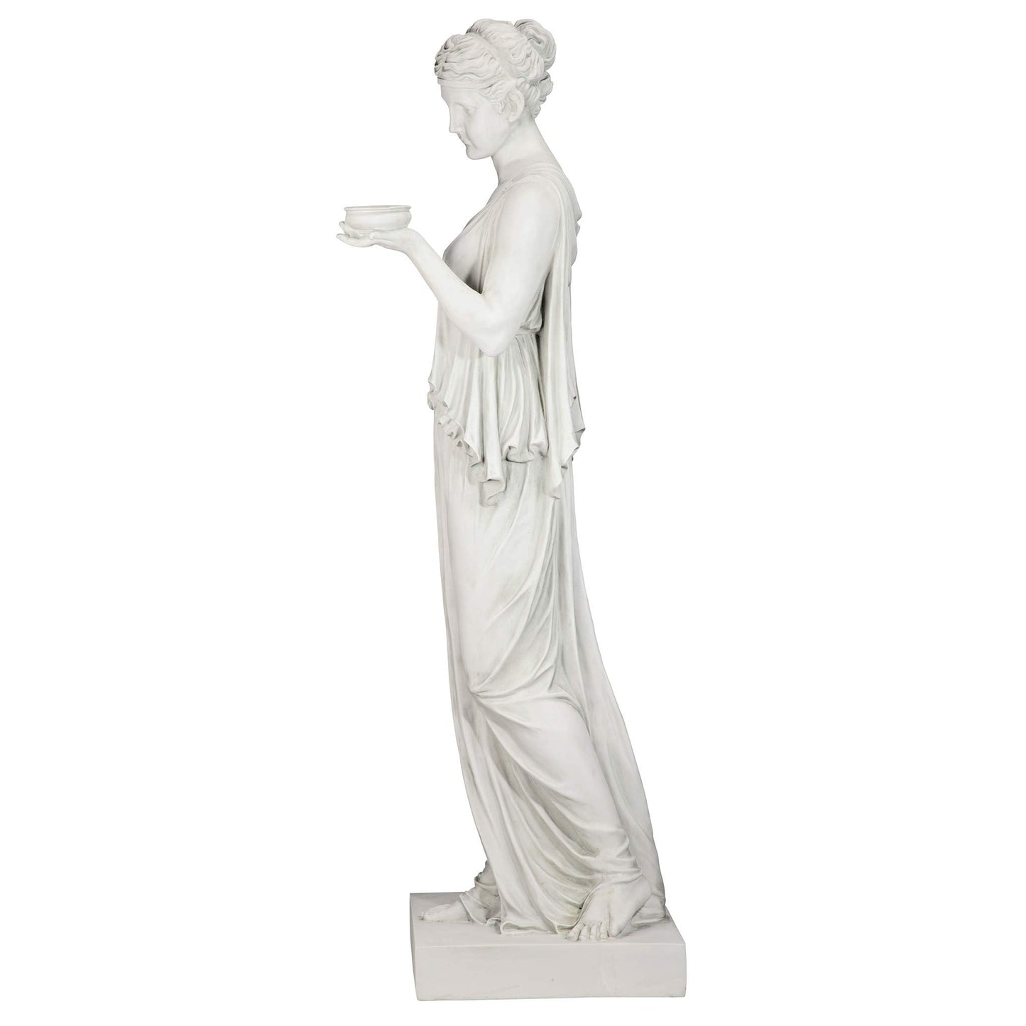 Design Toscano Hebe Greek Woman Patron of Youth Indoor/Outdoor Garden Statue, Estate Size, 62 inches tall, Cast Stone Resin, Antique Stone Finish