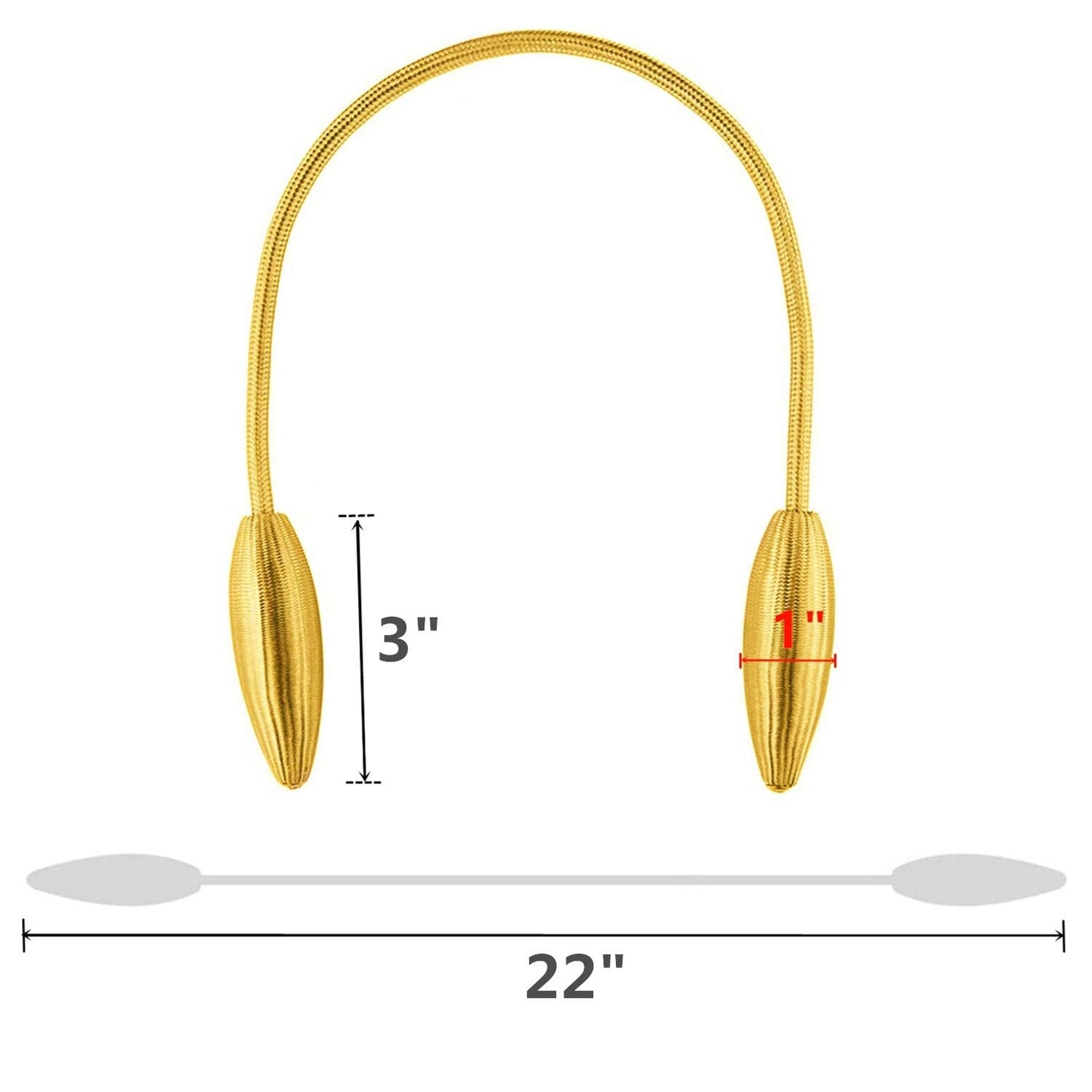 SWTOOL 2-Pack Curtain Holdbacks Curtains Tiebacks Home Decorative Window Drape Twist TieBacks Random Modelling Curtain Holdbacks (Gold)