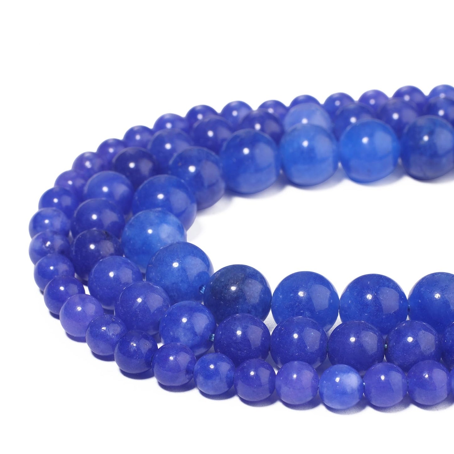 About 45pcs 8mm Natural Stone Beads Kyanite Beads Crystal Gemstone for Jewelry Making, DIY Bracelet Necklace