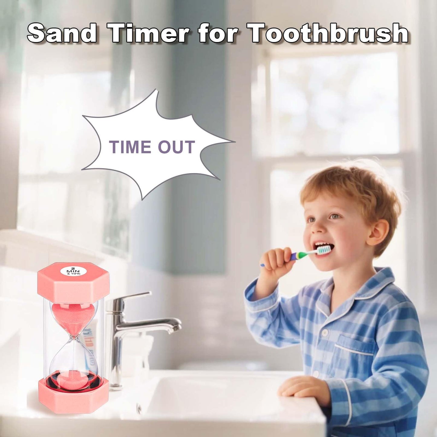 YLTIMER 25 Minute Hourglass Sand Timer, Plastic Sandglass Watch Timer, Unbreakable Green Sand Clock Hour Glass 25 Min for Classroom, Games (Pink)