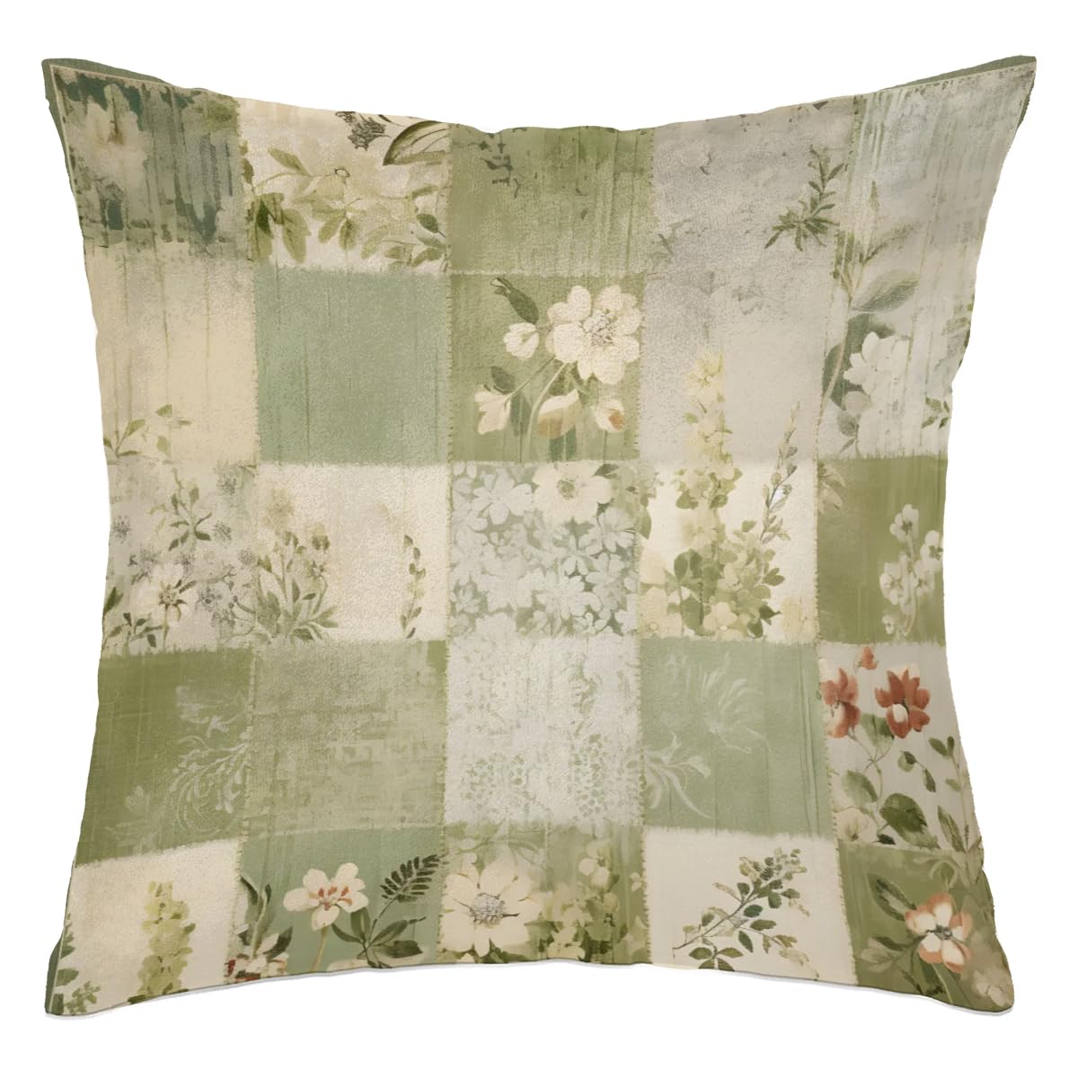 XMNYGJ Patchwork Floral Quilt Couch Pillow Covers Throw Pillows Bed Decorative Pillow Cases Decorative Pillows for Couch 20x20 Inch Bedroom Living Room Car