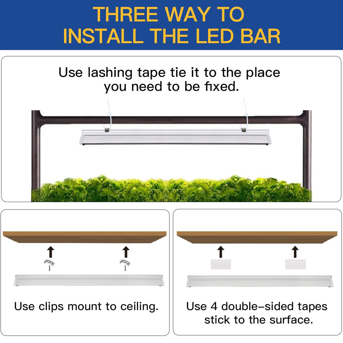 GYTF T5 Grow Lights 1.4Ft, 5000K White Full Spectrum LED Plant Growing Lamp Strips for Indoor Plants, Seeds Starting, Succulents, High PPFD with V-Shaped Reflector