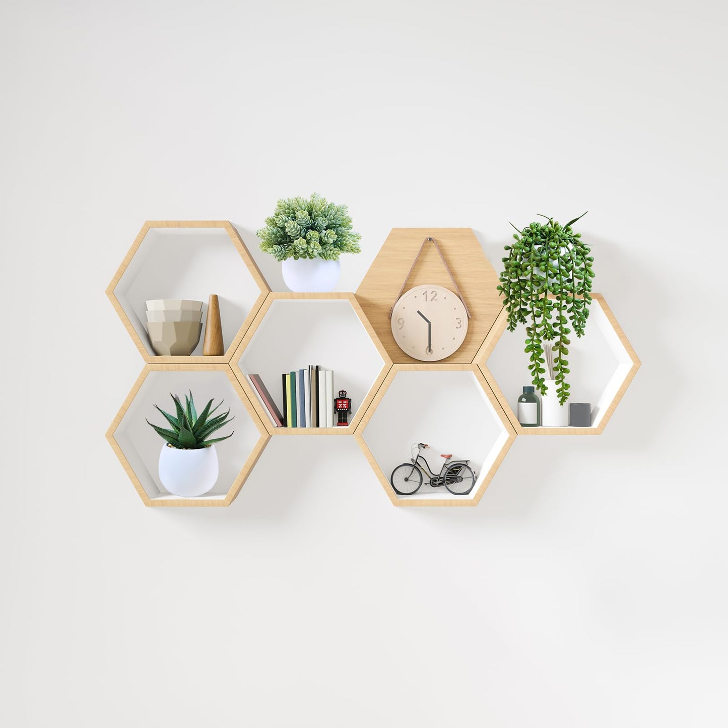 Winlyn Set of 3 Assorted Artificial Succulent Plants in White Concrete Pots Faux Aloe Hops String of Pearls Potted Plants Small Fake Plants for Home Garden Office Desk Counter Shelf Windowsill Decor