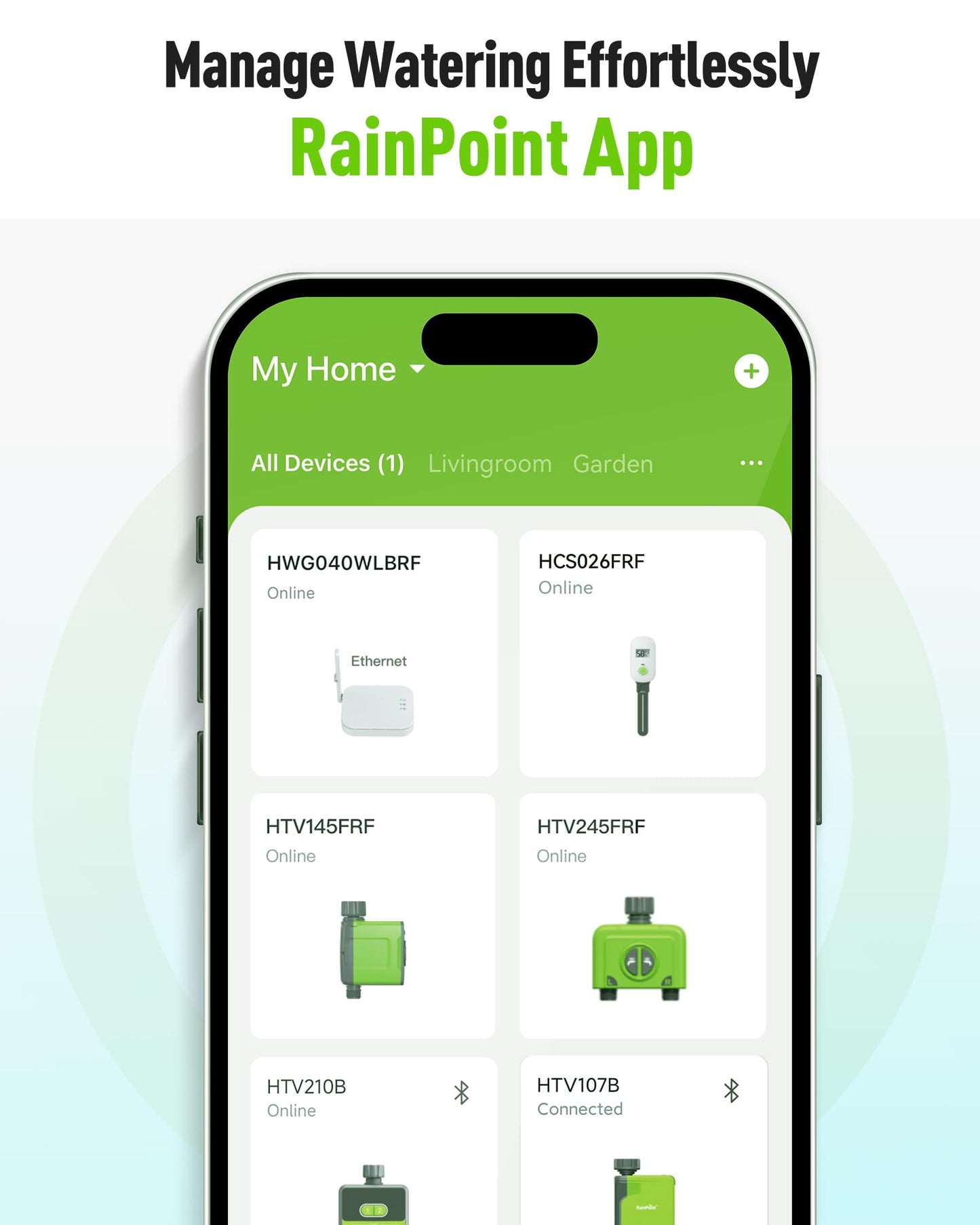 RAINPOINT Ethernet Gateway for WiFi Water Timer, Sprinkler Controller, Smart Hose Timer Valve, Drip Irrigation for Garden, Lawn, and Yard (Support WiFi & Ethernet Connection)