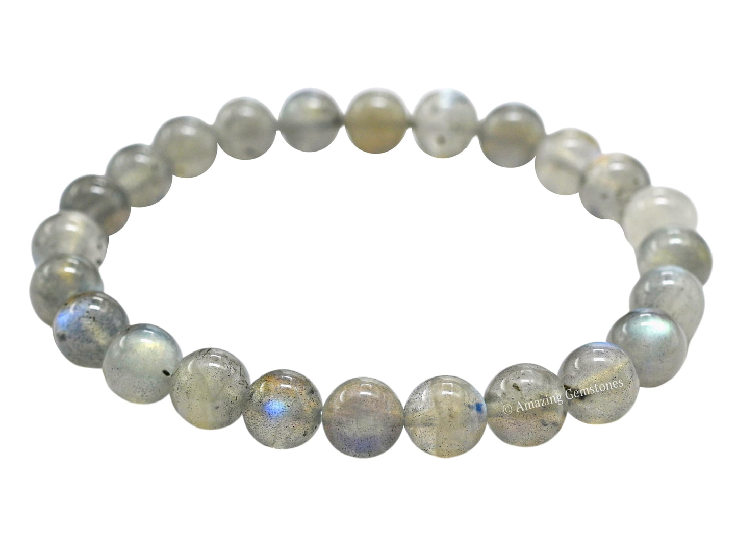Amazing Gemstone Crystal Bracelet for Women Men's Gifts - Protection Healing Crystal Bracelet - 8mm Gemstone Beaded Stretchable Bracelet Pulseras Para Hombres Mujer Stocking Stuffers Mothers Day Gift (Labradorite)
