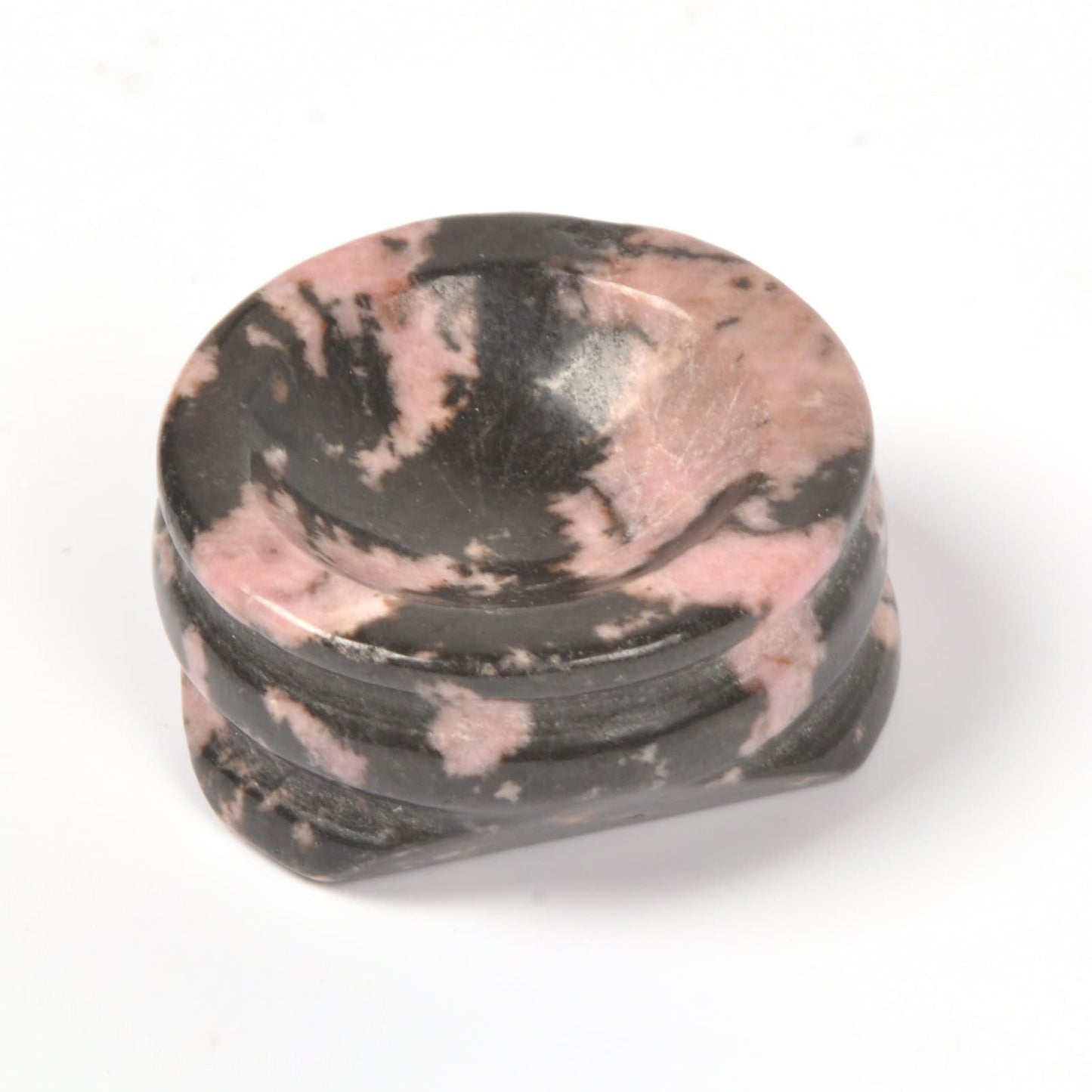 Justinstones Natural Matrix Rhodonite Gemstone Egg Crystal Healing Chakra Meditation Home Office Decor Stone with Stone Stand