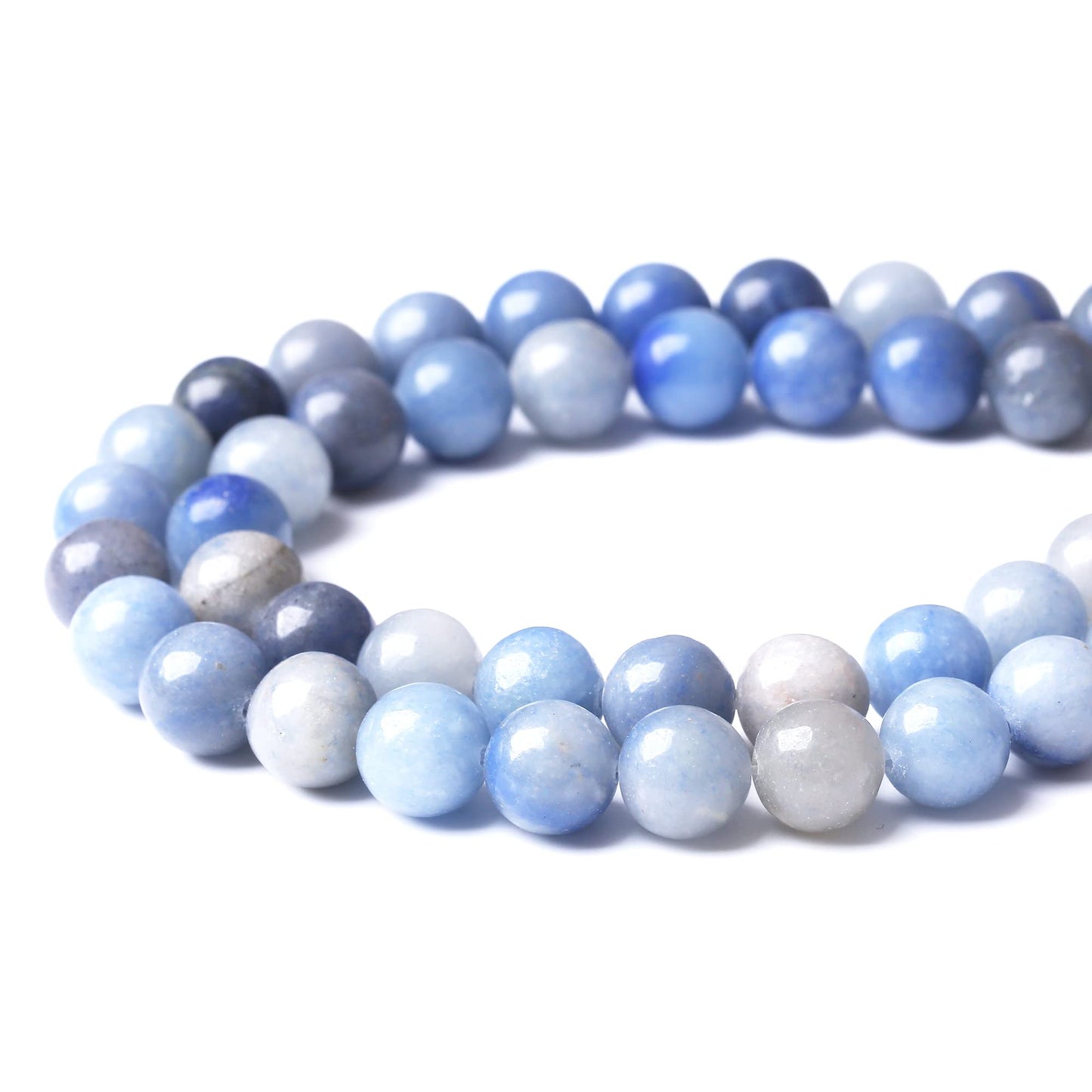 10MM Blue Aventurine Round Loose Beads Natural Gem Beads Crystal Energy Stone Beads for Jewelry Making DIY Bracelet Necklace