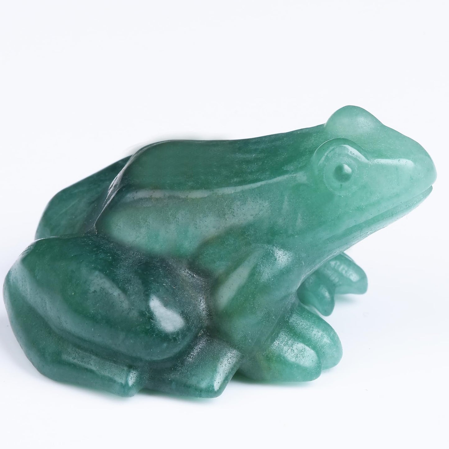 QLRSUXN 2 Inch Green Aventurine Frog Crystal Figurine，Frog Gifts Healing Crystal Decor，Frog Garden Statue Stone Energy Gemstones, in Bedroom Office Christmas Meditation Gifts Aquarium Decoration