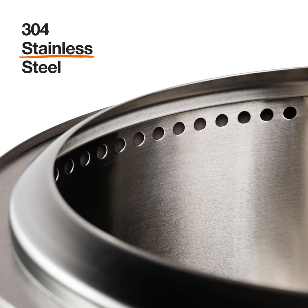Solo Stove Yukon 2.0 + Stand, 27 Inch Smokeless Fire Pit – Portable Stainless Steel Outdoor Fireplace - 360° Airflow Technology and Removable Ash Pan – Ideal for 6 or More People, 43.9lbs, Ash