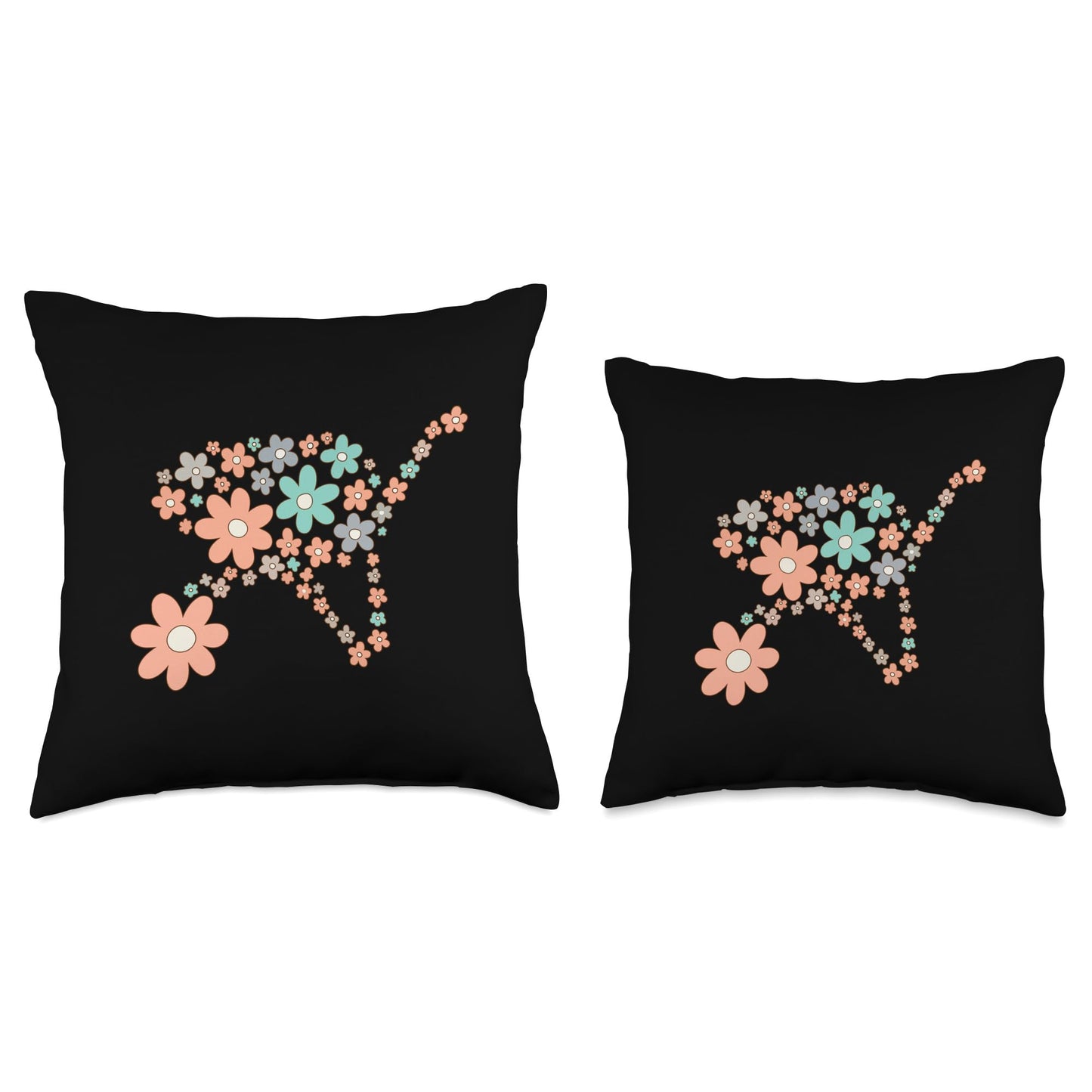 Floral Gardening Wheelbarrow Flower Farm Pattern Gardener Throw Pillow