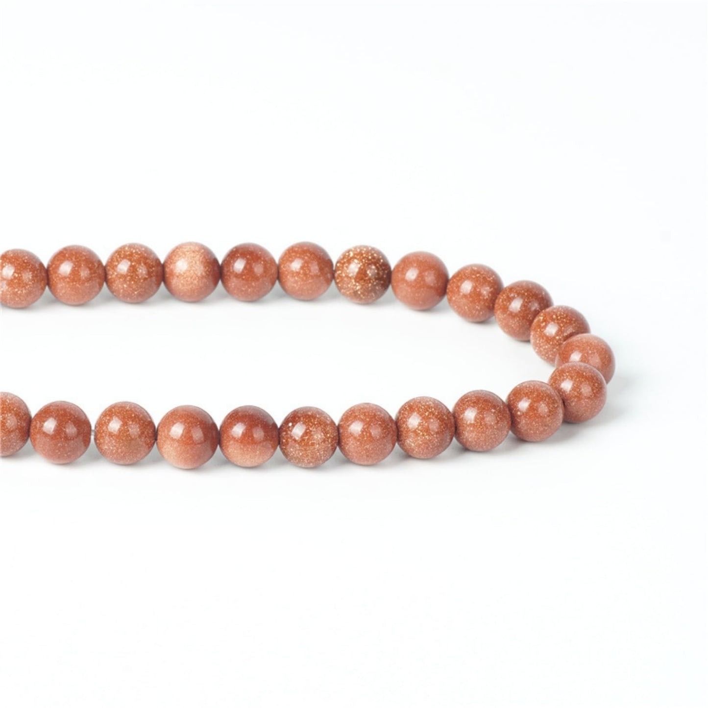 100Pcs Natural Stone 6mm Golden Sand Stone Round Loose Gemstone Energy Healing Beads Hole Size 1mm DIY Smooth Beads for Bracelet Necklace Earrings Jewelry Making