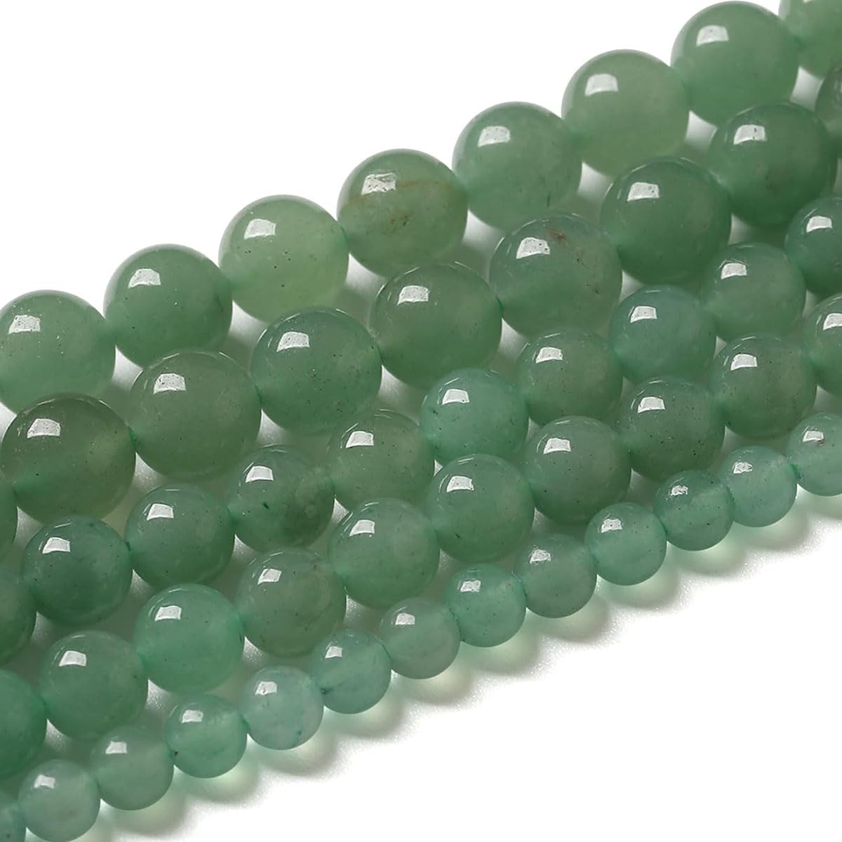 6mm Natural Green Aventurine Beads Round Gemstone Loose Beads for Jewelry Making 15"(58-60pcs/strand)