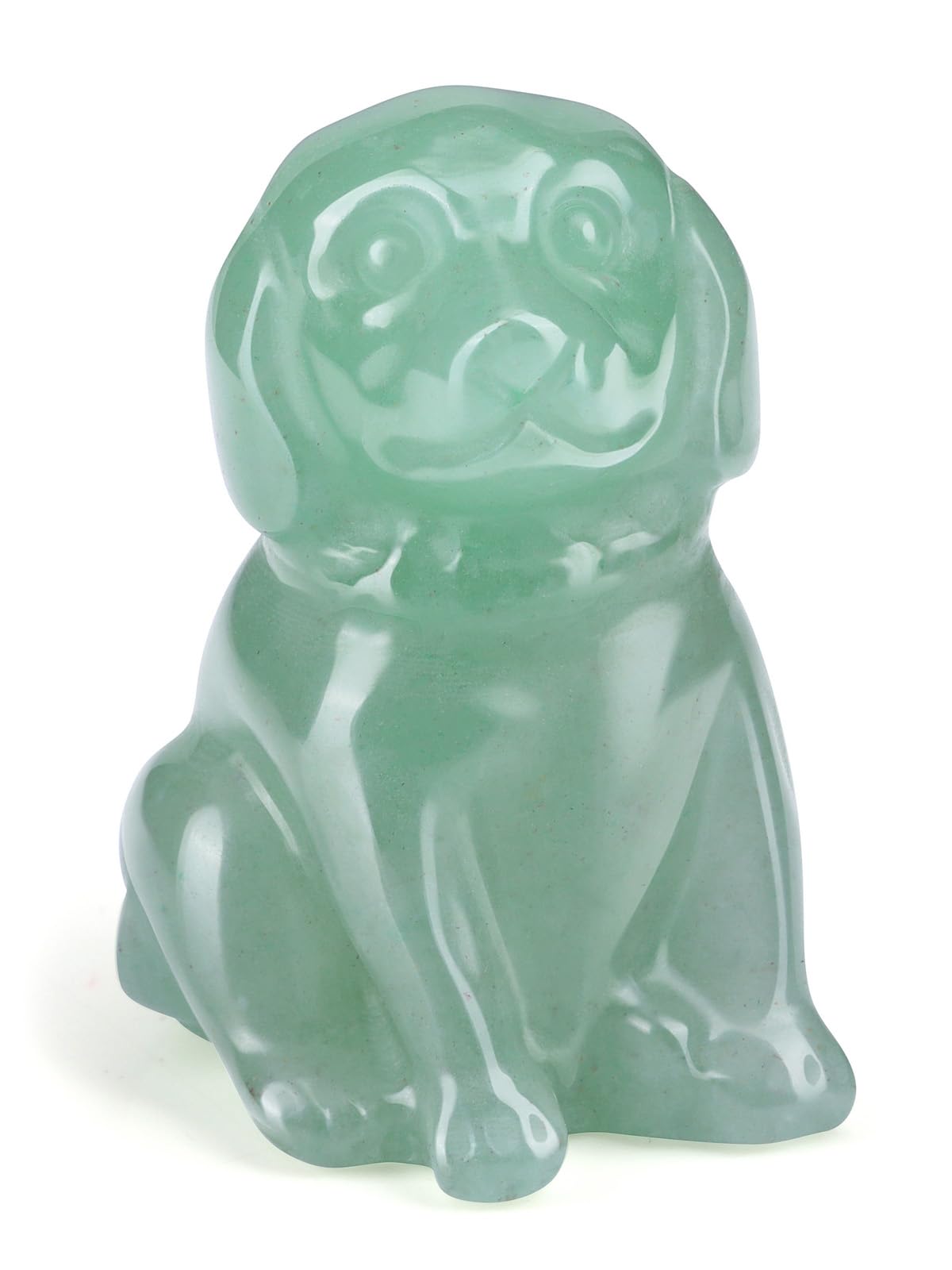 CrystalTears Green Aventurine Crystal Dog Ornament, Cute Dogs Gifts for Women Dog Lovers Men Christmas, 1.5” Lucky Healing Gemstone Labrador Dogs Puppy Figurine Statue for Home Office Desk Decor