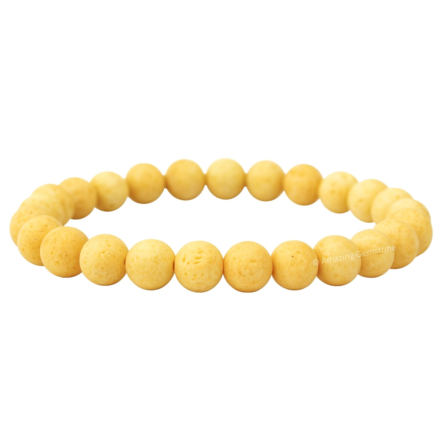 Amazing Gemstone Crystal Bracelet for Women Men's Gifts - Protection Healing Crystal Bracelet - 8mm Gemstone Beaded Stretchable Bracelet Pulseras Para Hombres Mujer Stocking Stuffers Mothers Day Gift (Cream Lava)