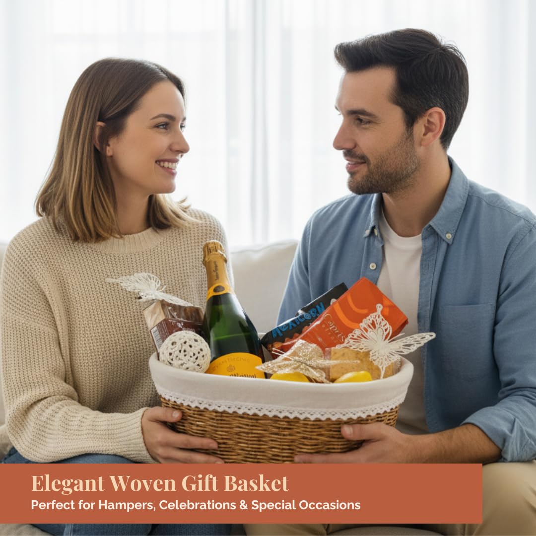 Rustic Bread Basket with Warmer – Woven Farmhouse Bread Basket with Terracotta Warming Stone, Keeps Bread Warm & Fresh, Cozy Serving Basket for Bread, Rolls & Pastries, Mothers day, Mothers day gift