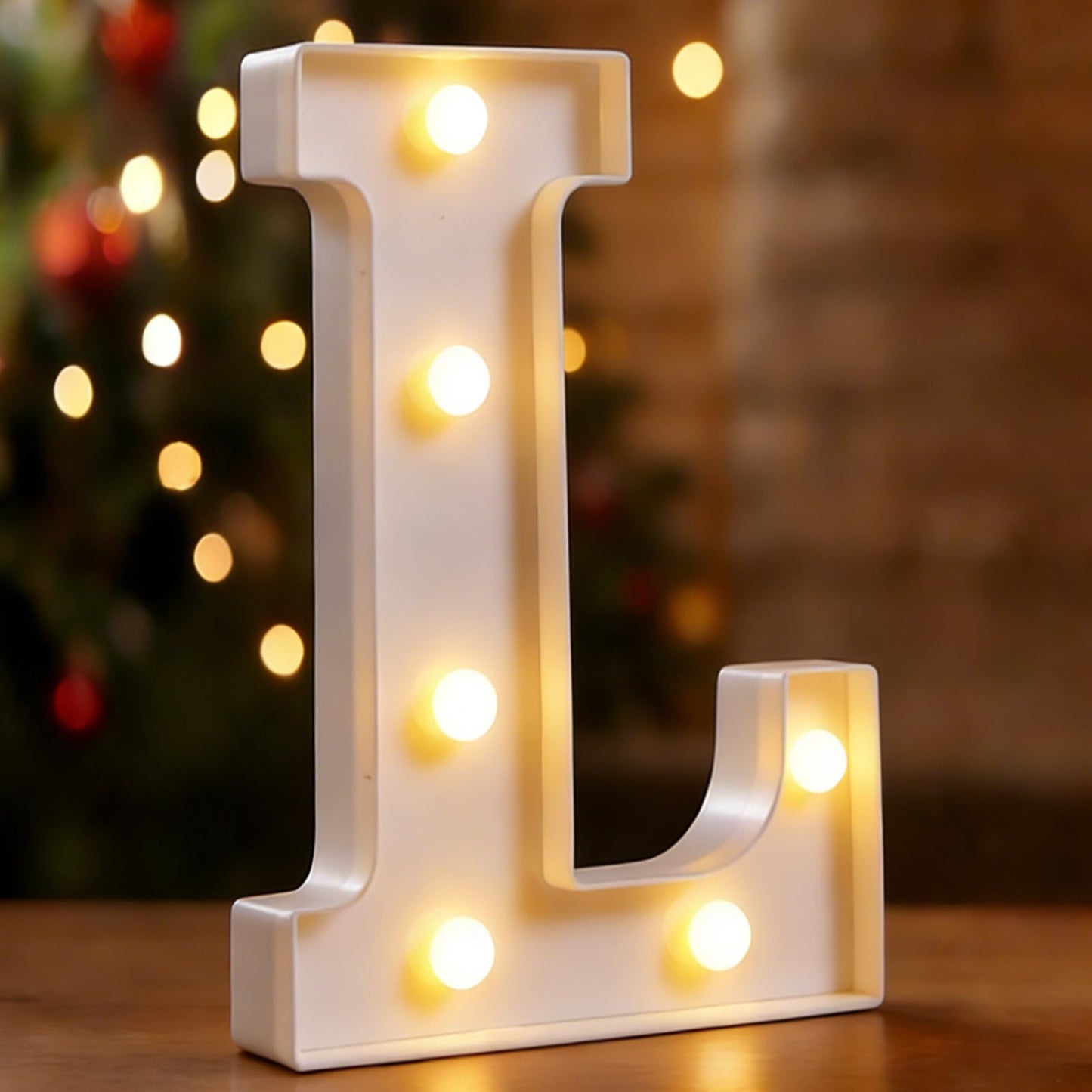 DyingSwan Small Led Marquee Letters, Light Up Letters, 8.58 Inch Led Letter Lights, Battery Powered Lighted Sign for Table, Party, Birthday, Christmas Decor (Letter L)