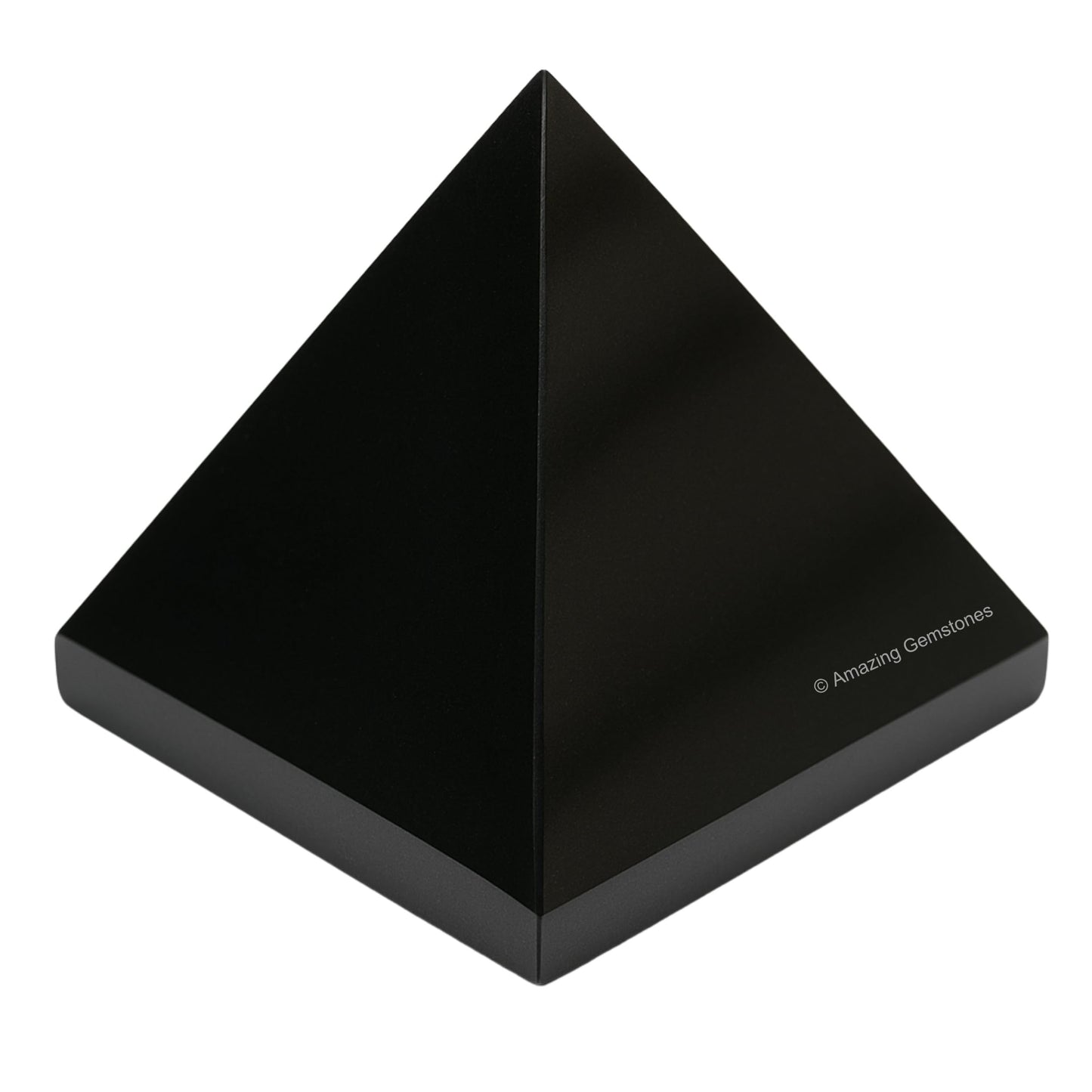Amazing Gemstone Black Agate Pyramid Crystal Healing Stones - 2" Great Pyramid Figurine of Natural Stone Pyramid for Meditation, Reiki, Chakra Balancing and Crystal Pyramids Grid