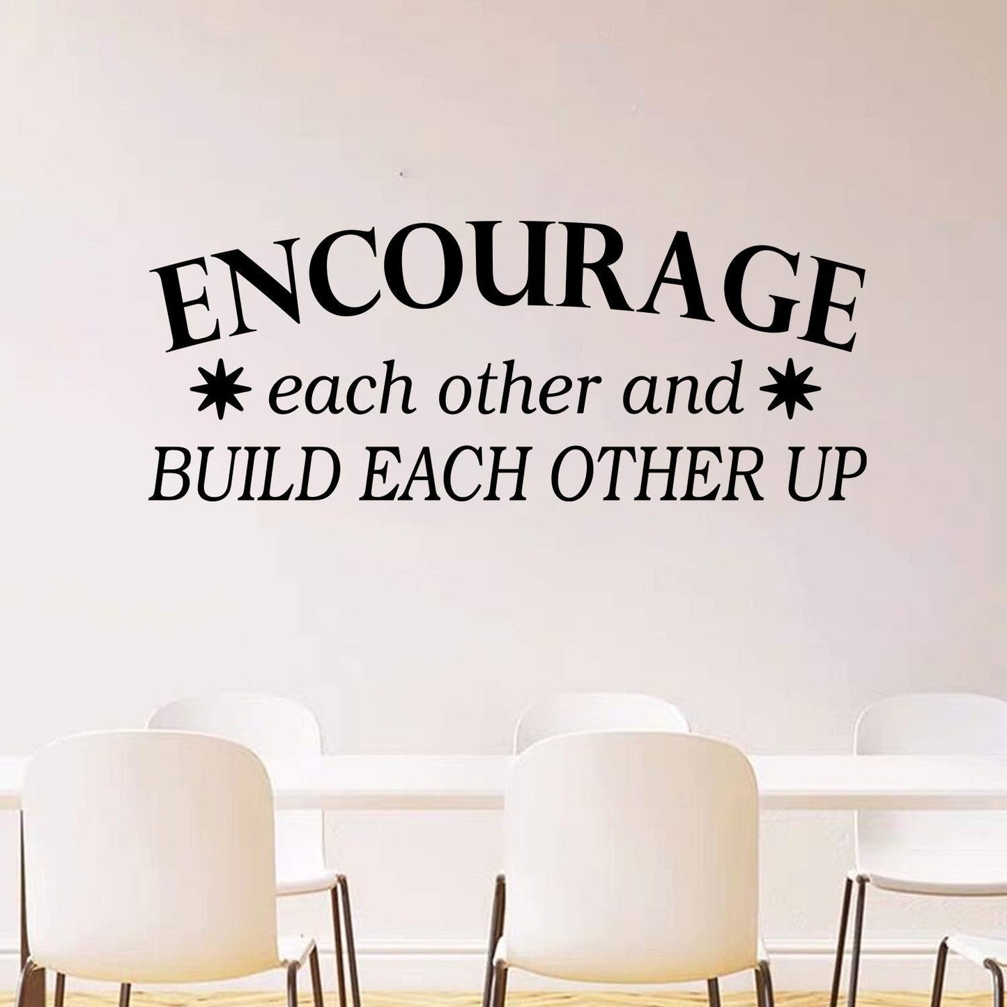 AnFigure Office Wall Decals, Inspirational Wall Decals, Teamwork Motivational Quotes Women Success Classroom School Sign Art Home Decor Vinyl Stickers Encourage Each Other & Build Each Other Up 23"x9"