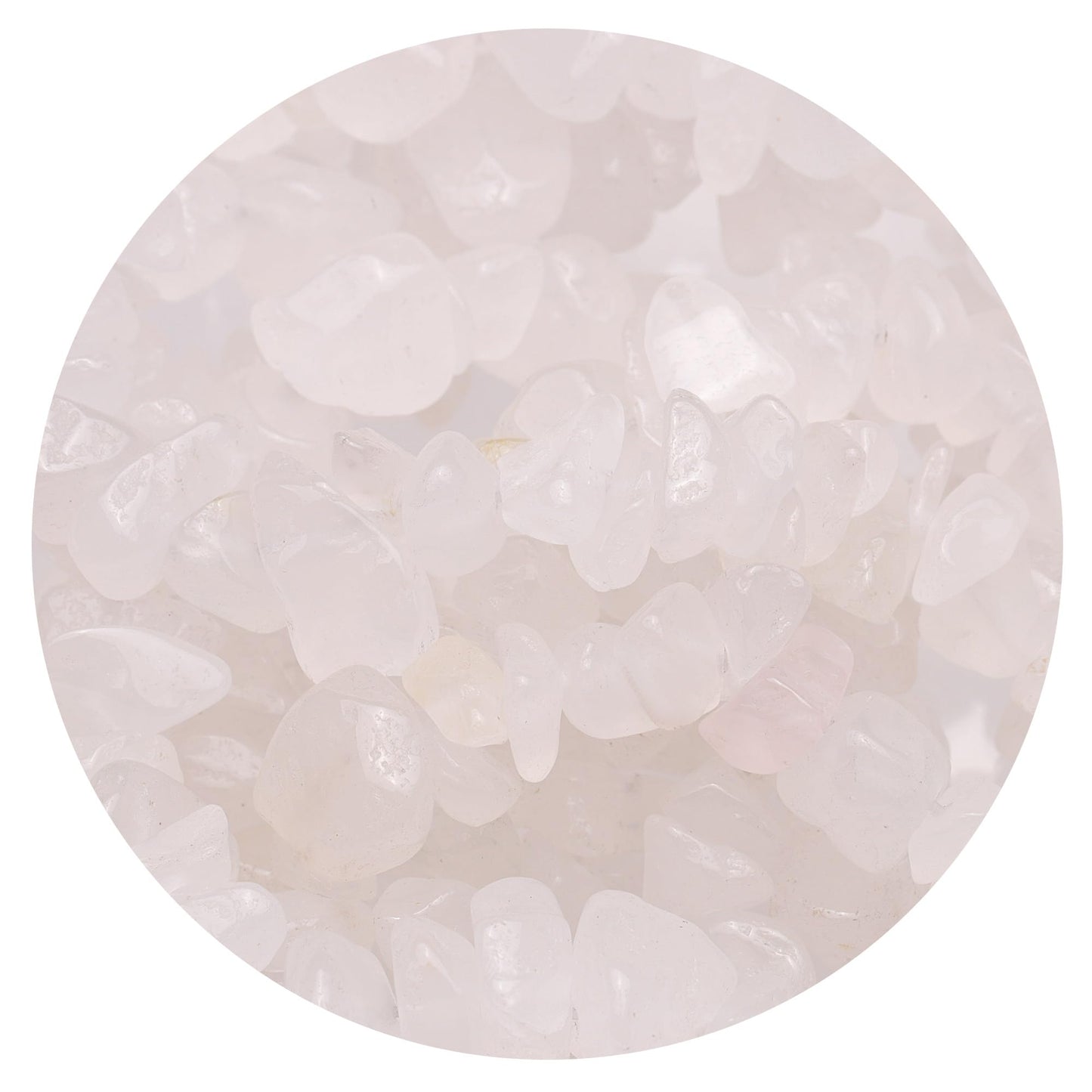 Youngbling Natural Chip Stone Beads 450 Pcs 5-8mm Healing Crystal Irregular Gemstone Beads Drilled Lose Rocks White Jade Bulk for Bracelet Jewelry Making