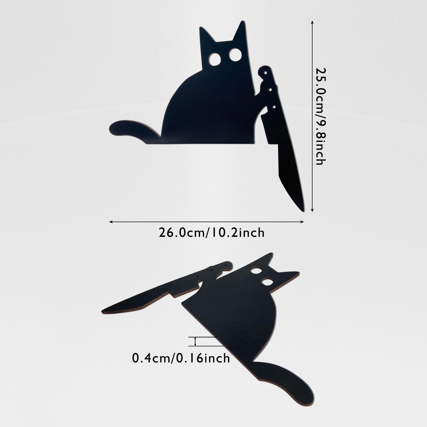 AWISBI Black Cat Door Topper, Wooden, Modern Style, Wall Pediment, Cat Lover Gifts, Black