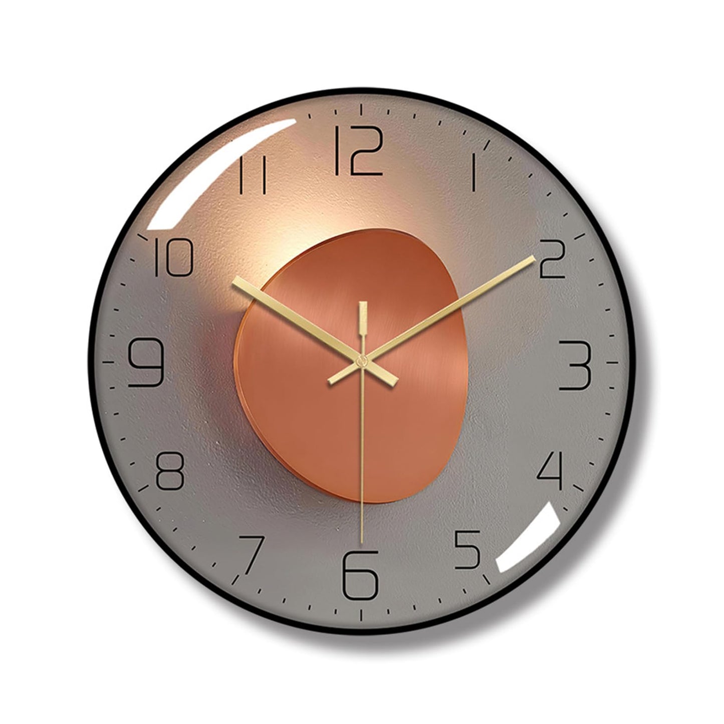 Ergocar Wall Clock, Art Deco Wall Clock, Non-Ticking Silent Modern Metal Wall Clock, Suitable for Living Room, Bedroom, Office,Study Room