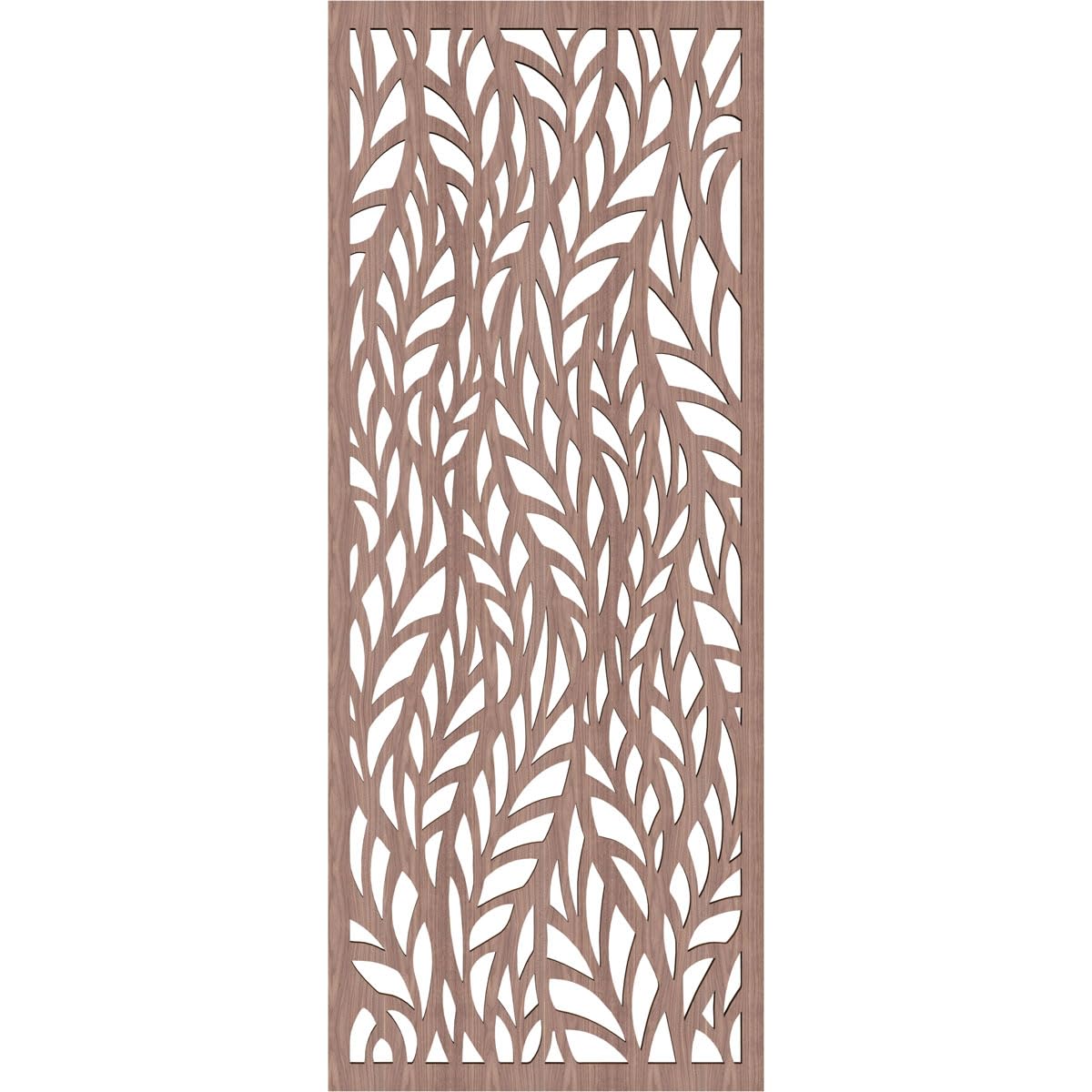 9 3/8"W x 24 3/8"H x 1/4"T Ortonville Decorative Fretwork Wood Wall Panels, Walnut